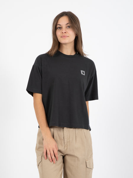 W' S/S Nelson T-shirt Black Garment Dyed
