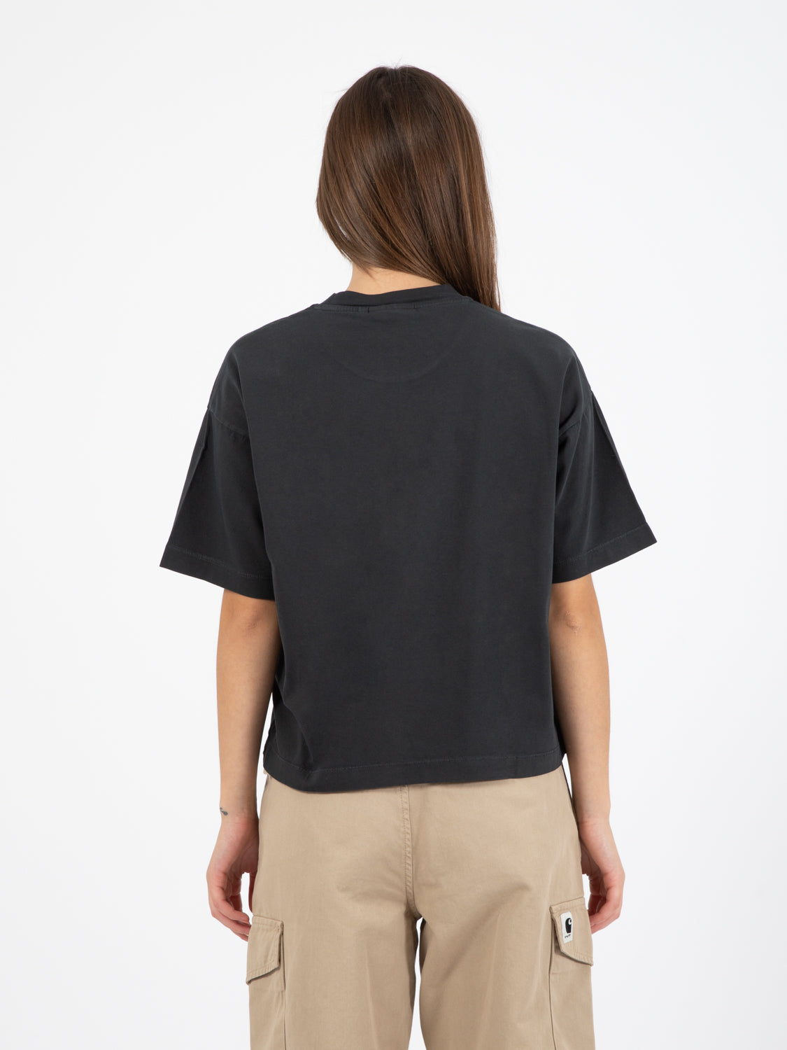 W' S/S Nelson T-shirt Black Garment Dyed