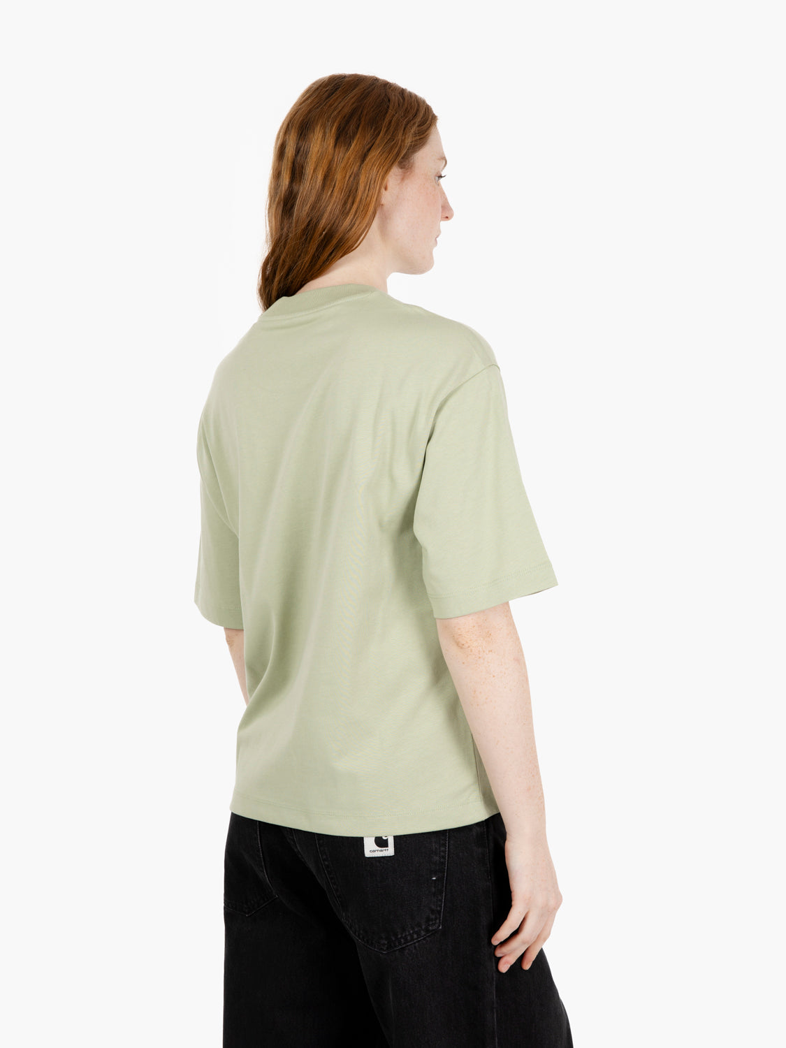 W S/S S Office Supplies T-shirt pale olive