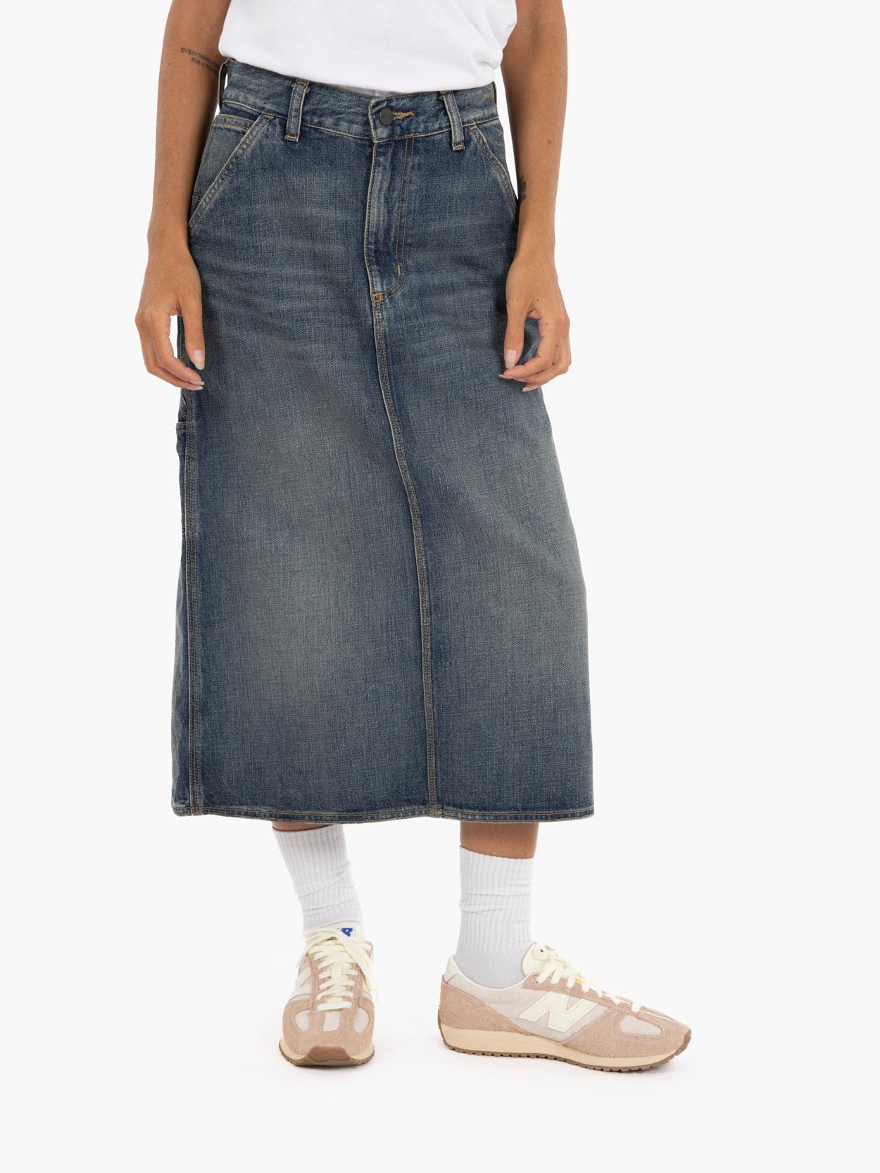 W' Single Knee skirt blue