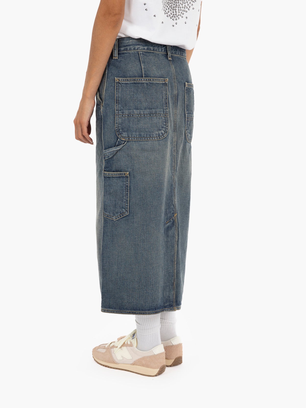 W' Single Knee skirt blue