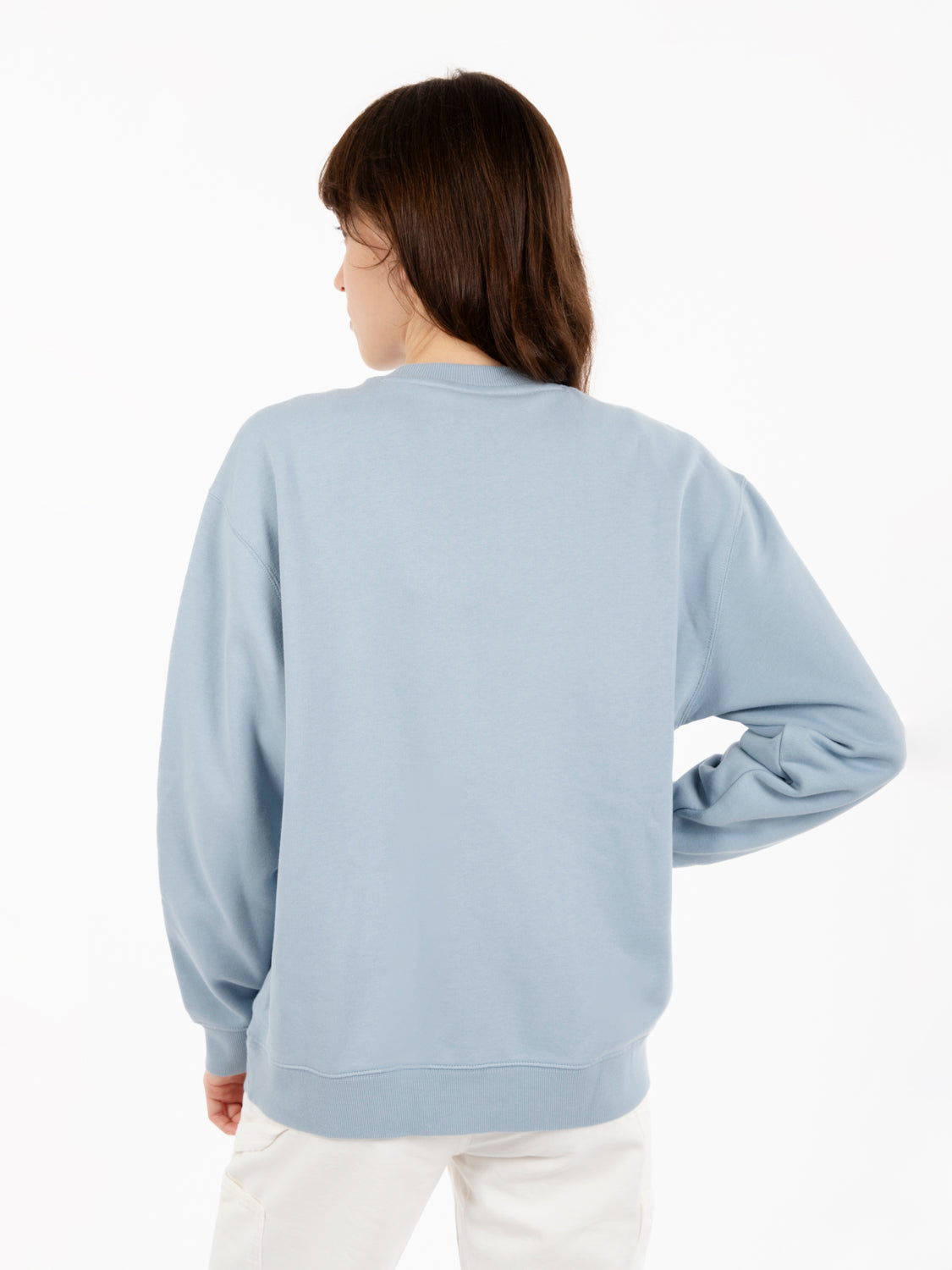 W' Sweat misty sky / white