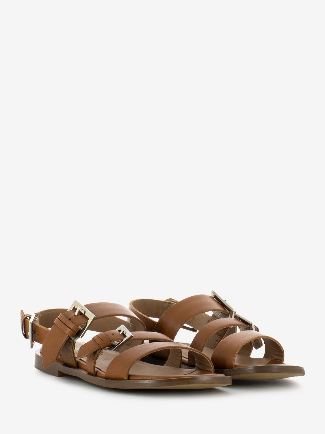 Leather buckle sandals