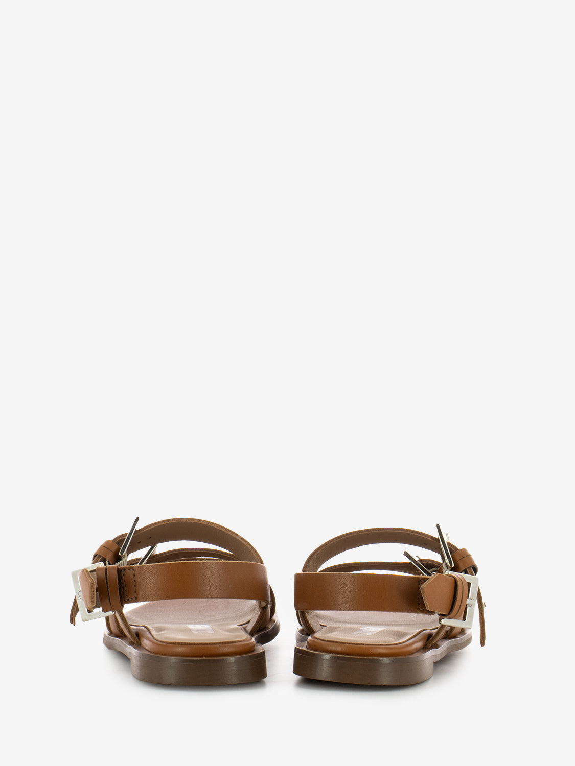 Leather buckle sandals