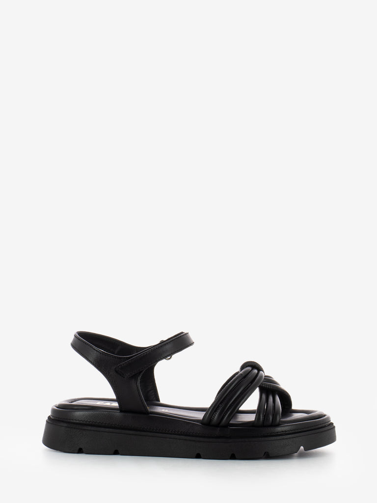 CARMENS - Sandali Thea Twist in pelle nero