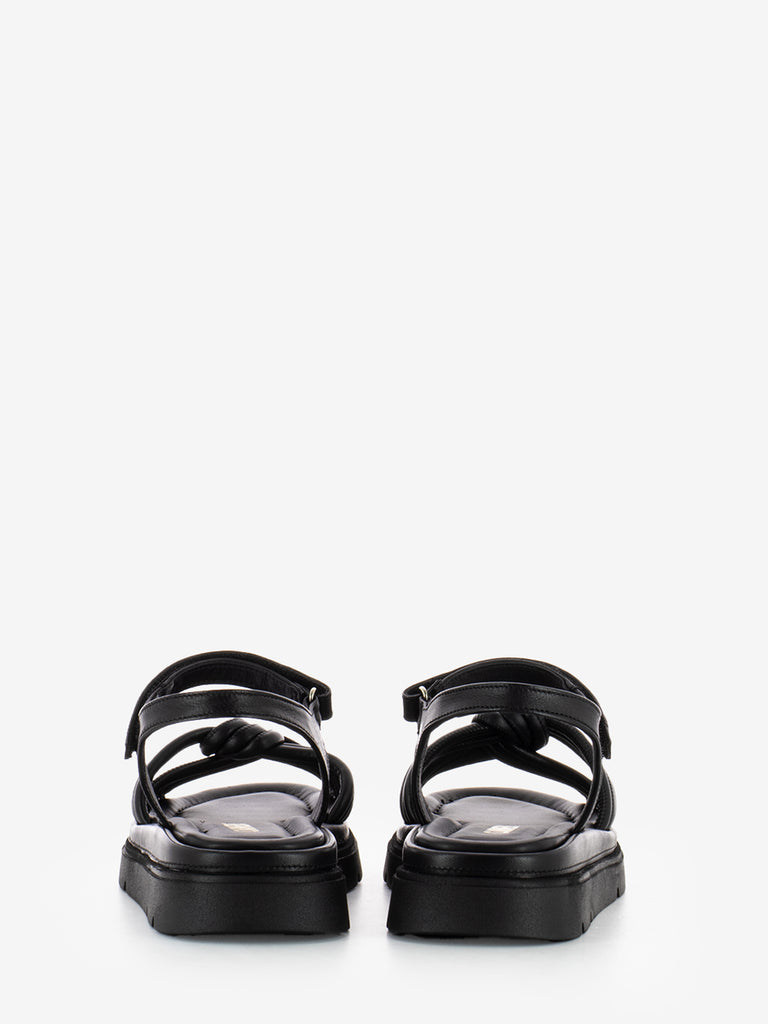 CARMENS - Sandali Thea Twist in pelle nero