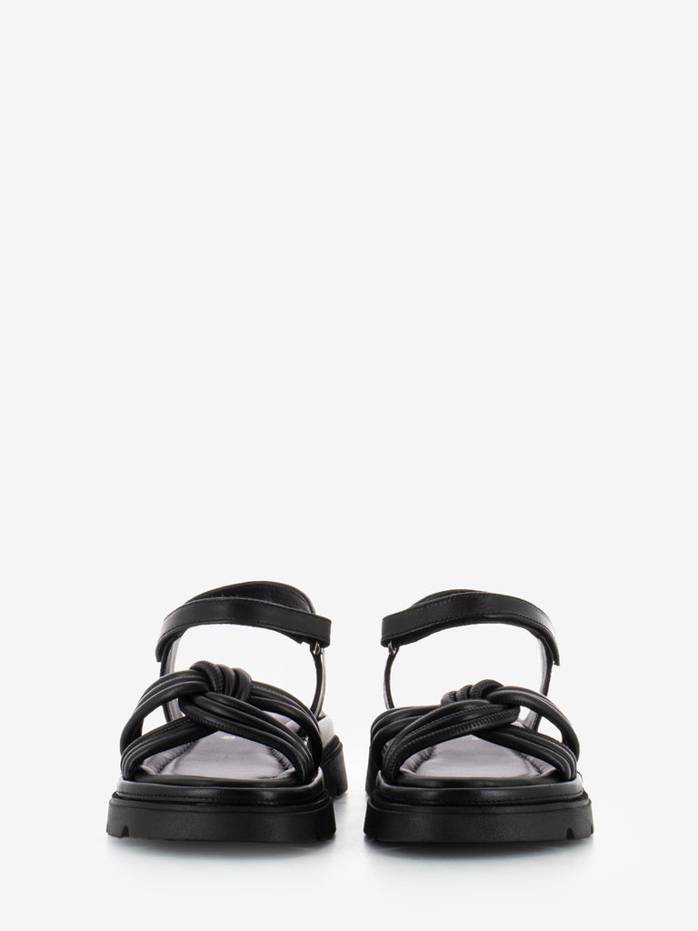 CARMENS - Sandali Thea Twist in pelle nero