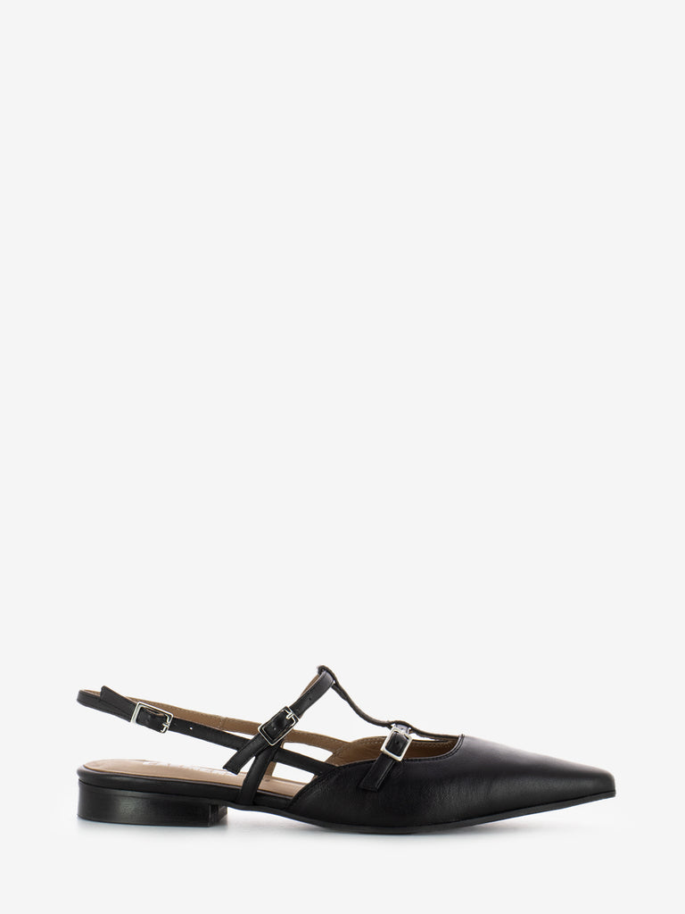 CARMENS - Slingback bassa a punta nera