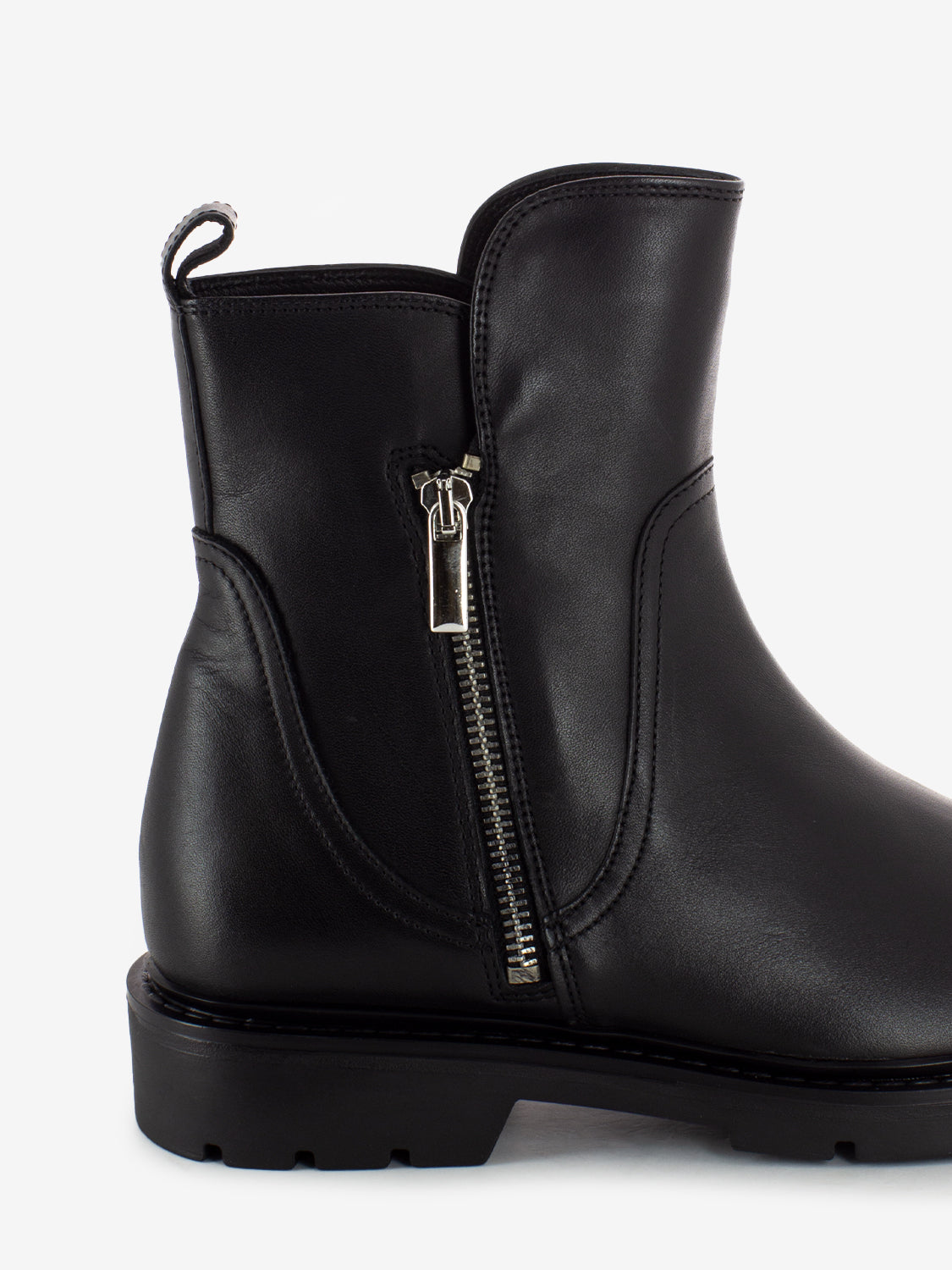 Pollock black zip brit ankle boots