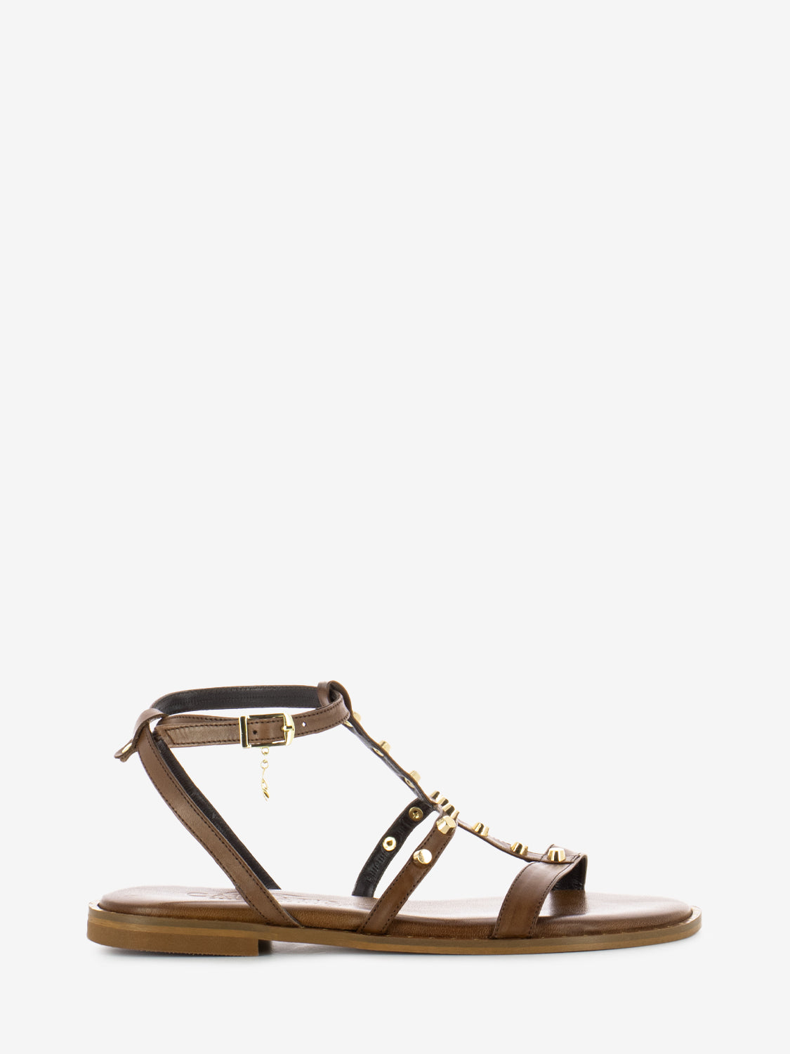 Brown studded sandal