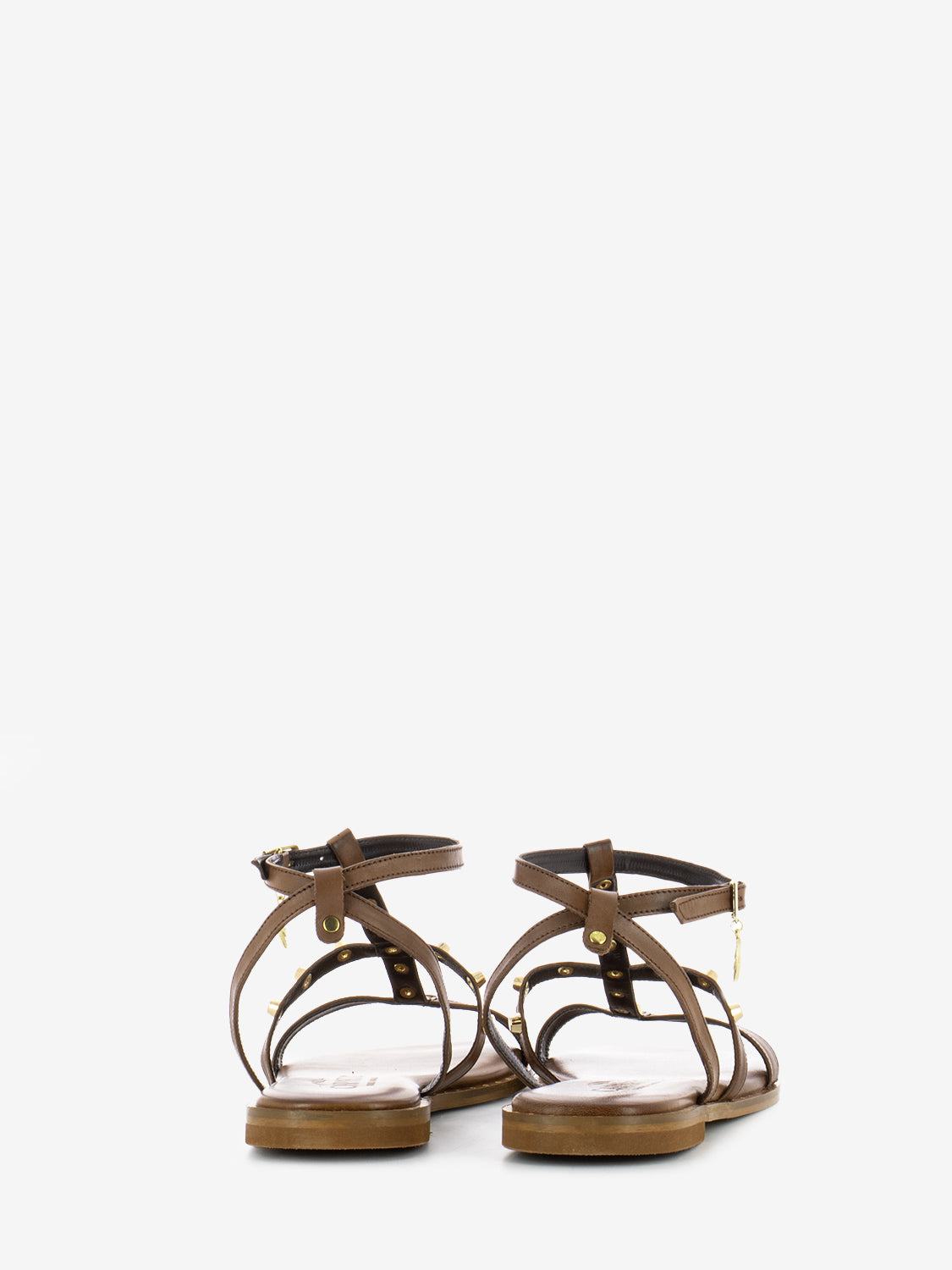 Brown studded sandal