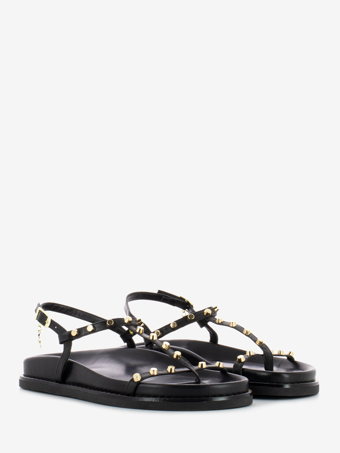 Black studded flip flop sandal