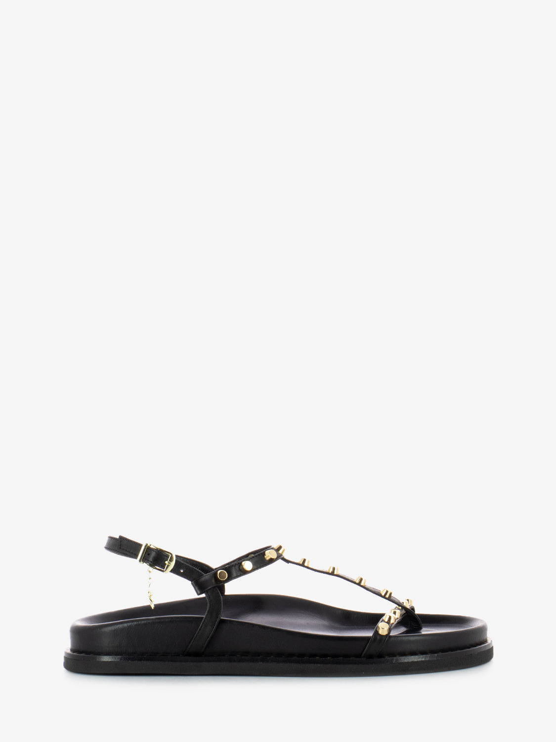 Black studded flip flop sandal
