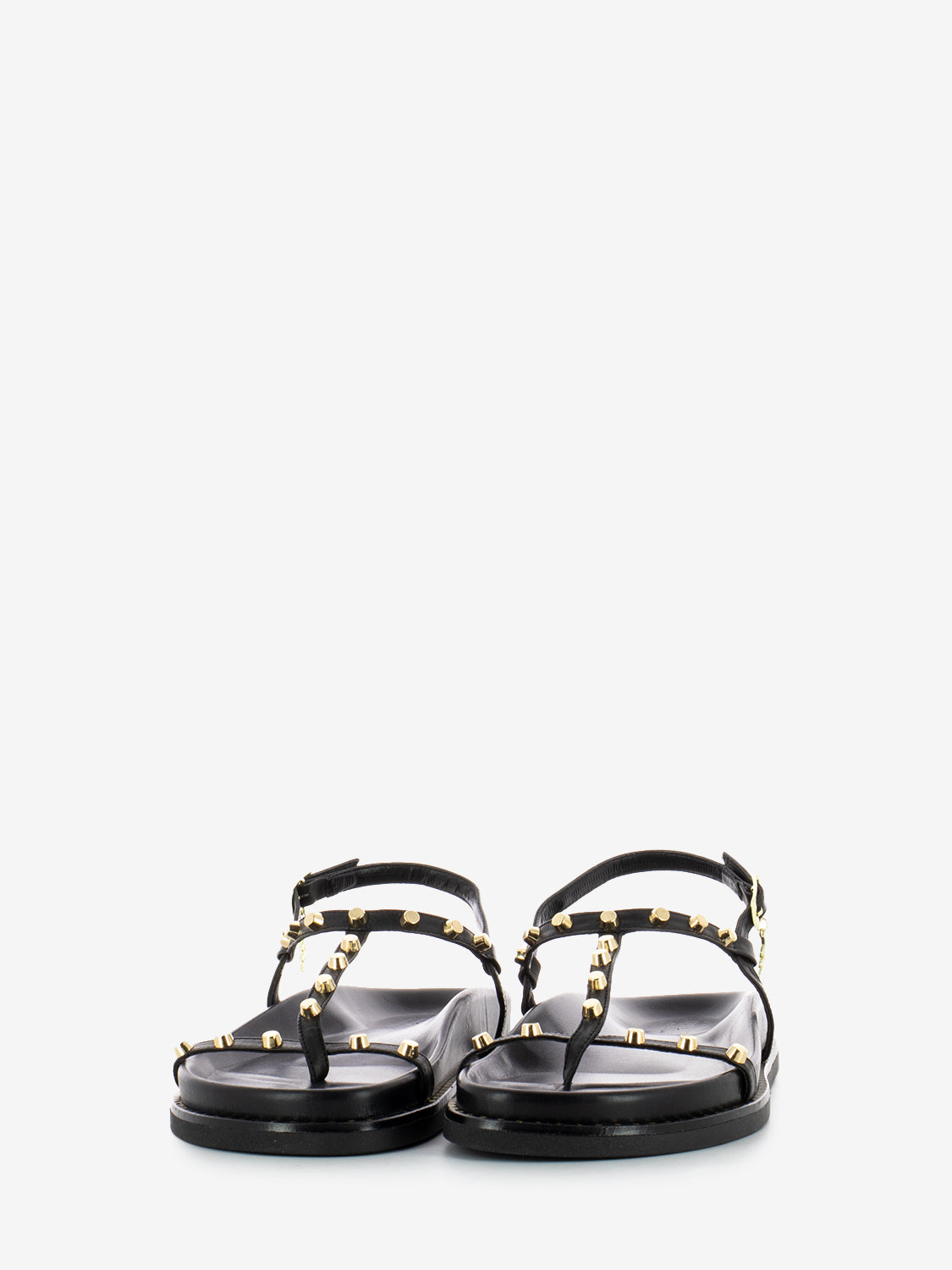 Black studded flip flop sandal