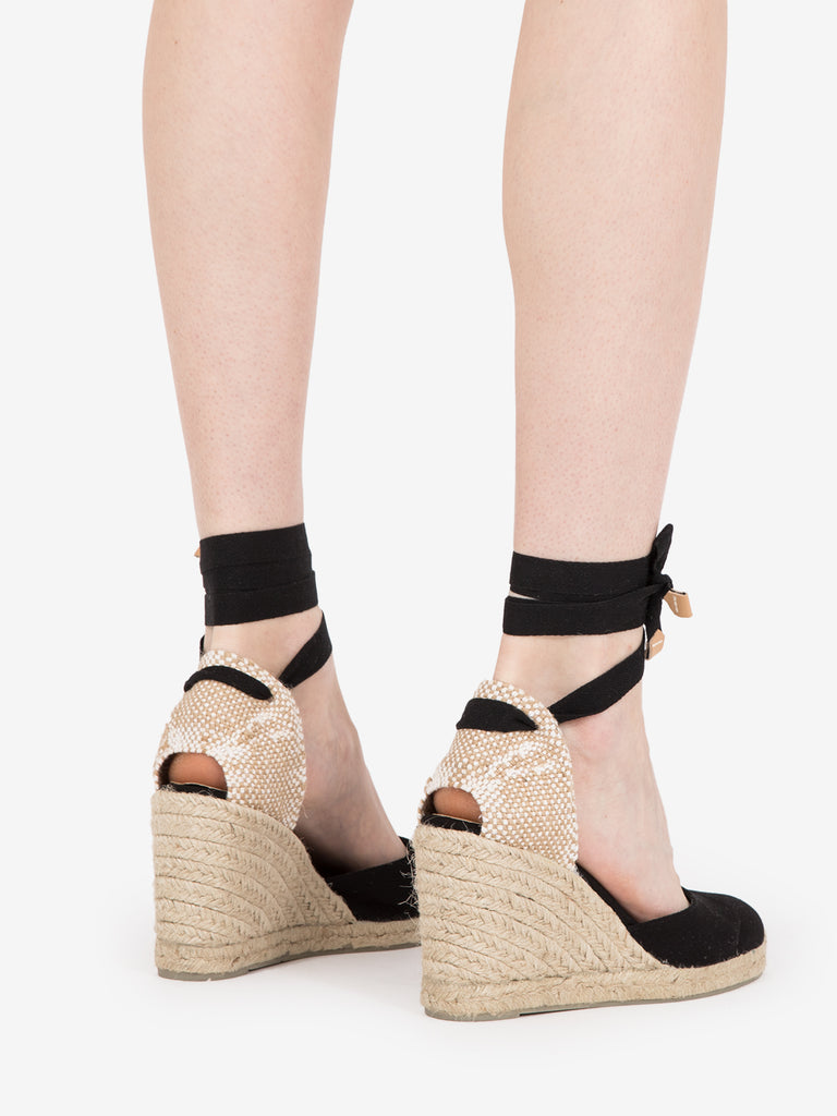 CASTANER - Espadrillas Carina canvas nere 90mm