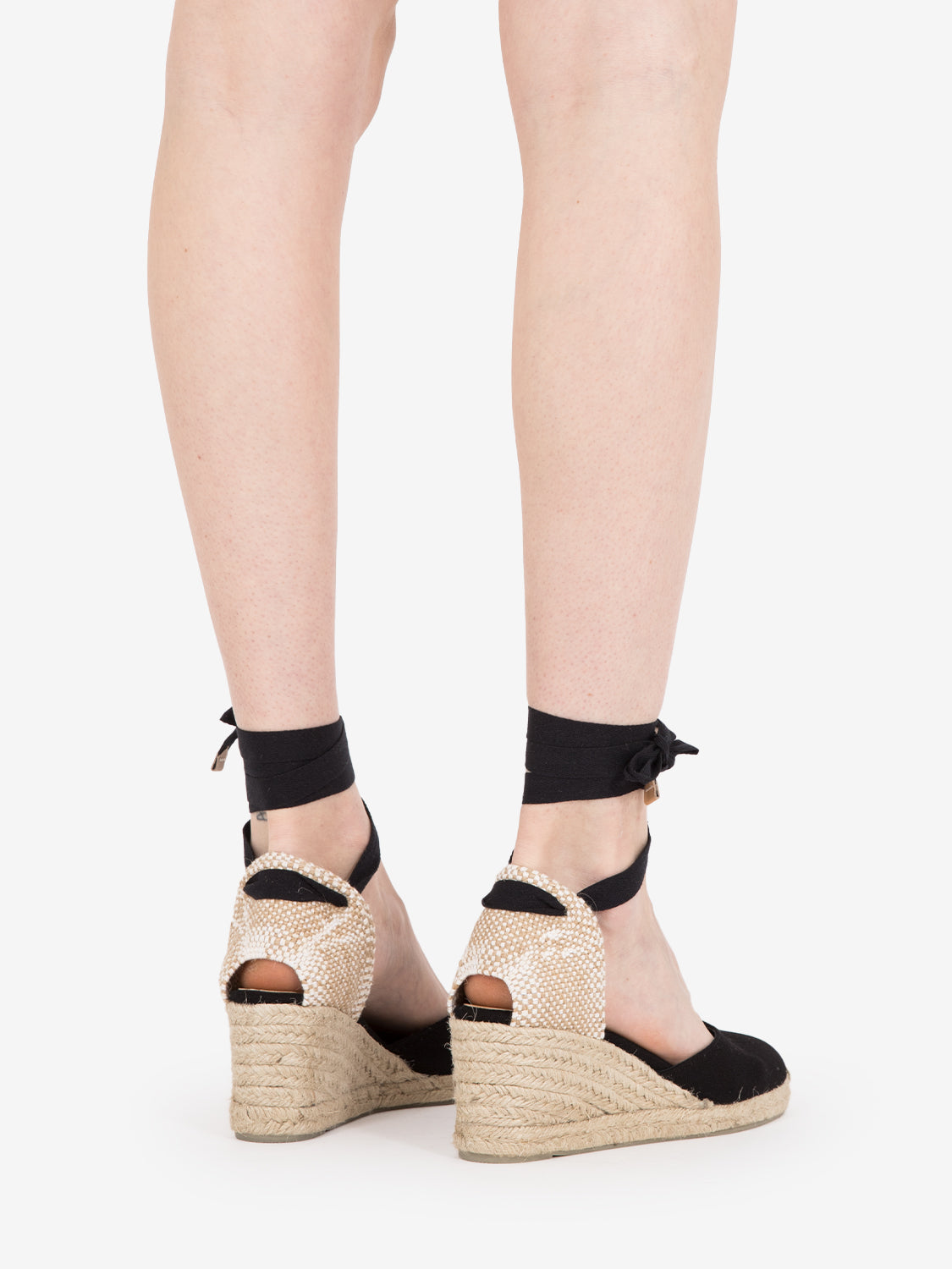 Carina black canvas espadrilles 70mm