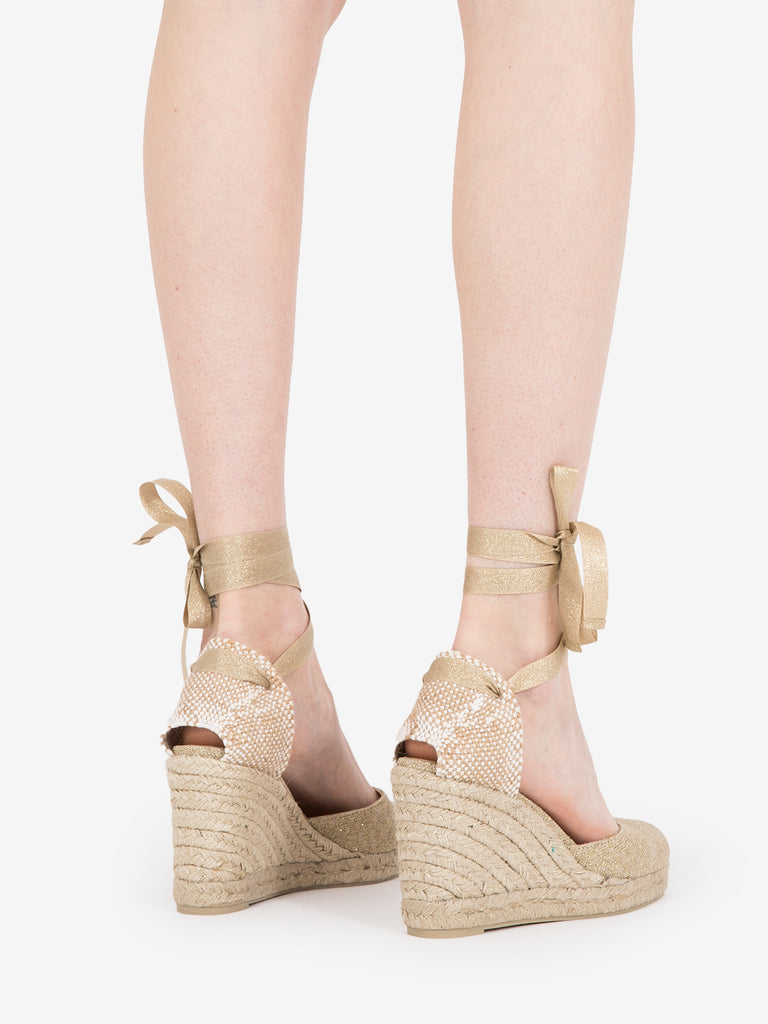 CASTANER - Espadrillas Carina canvas oro 90mm