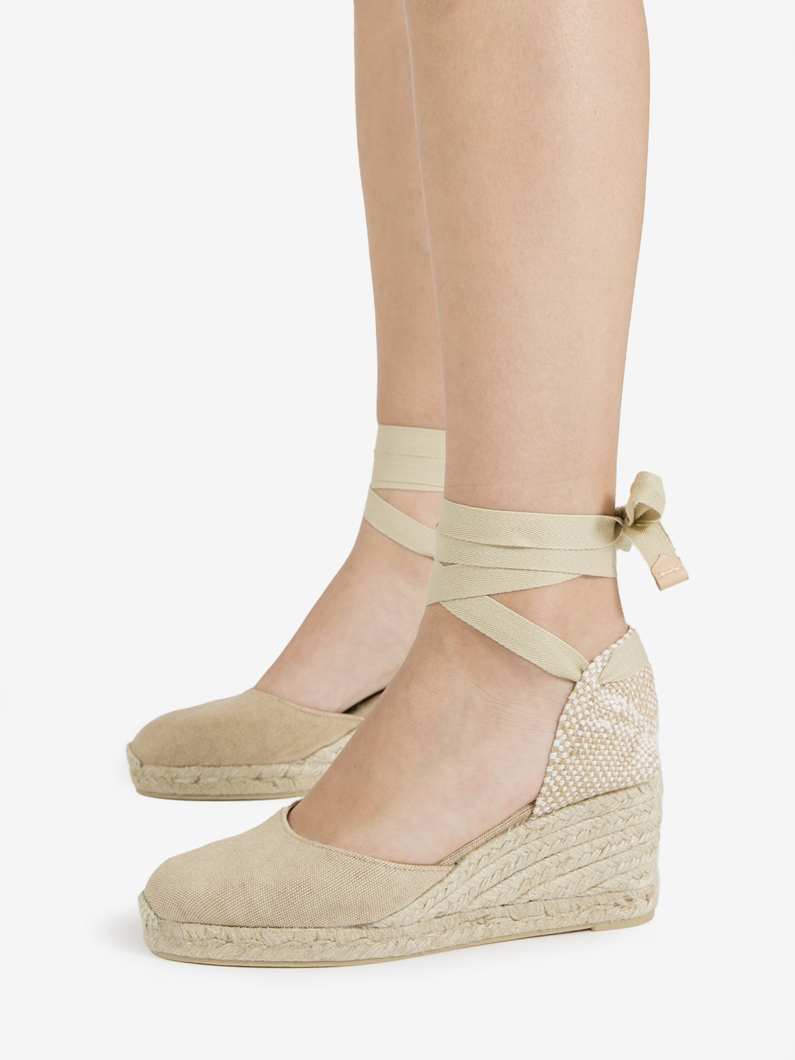 Carina canvas sand 70mm espadrilles
