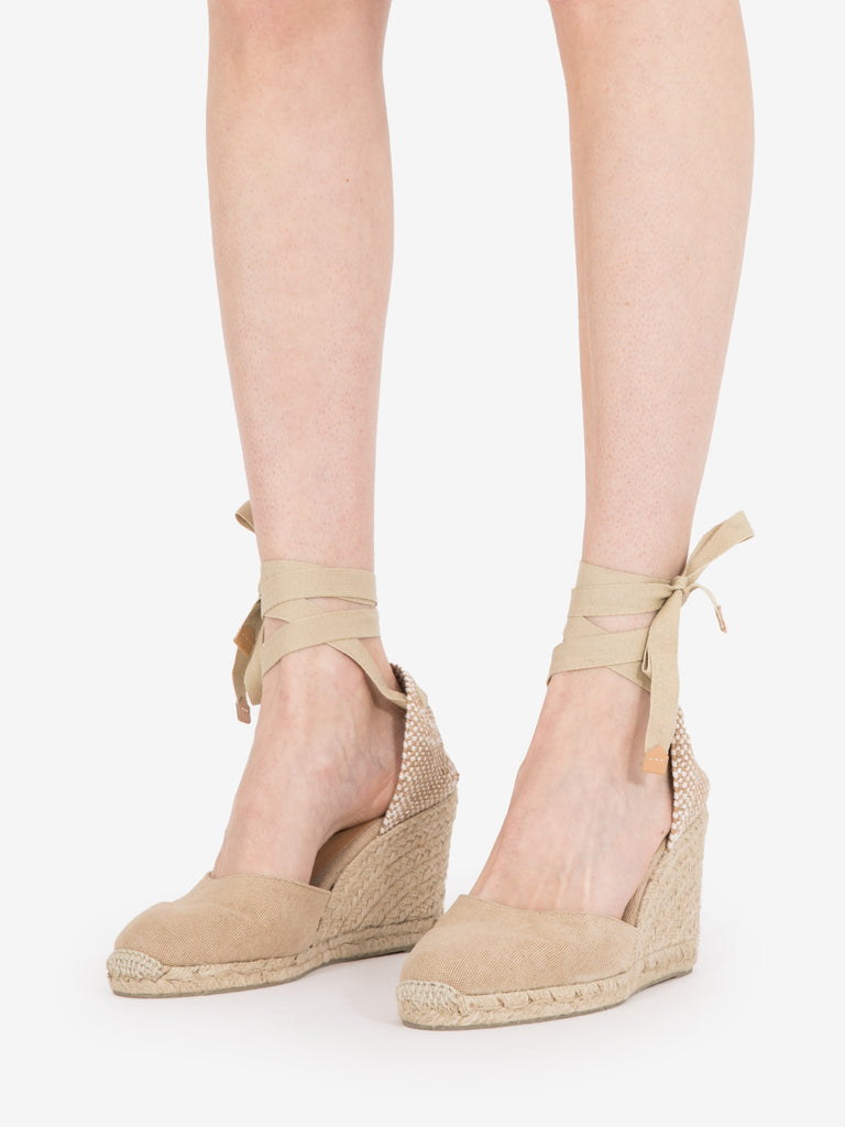 CASTANER - Espadrillas Carina canvas sand 95mm