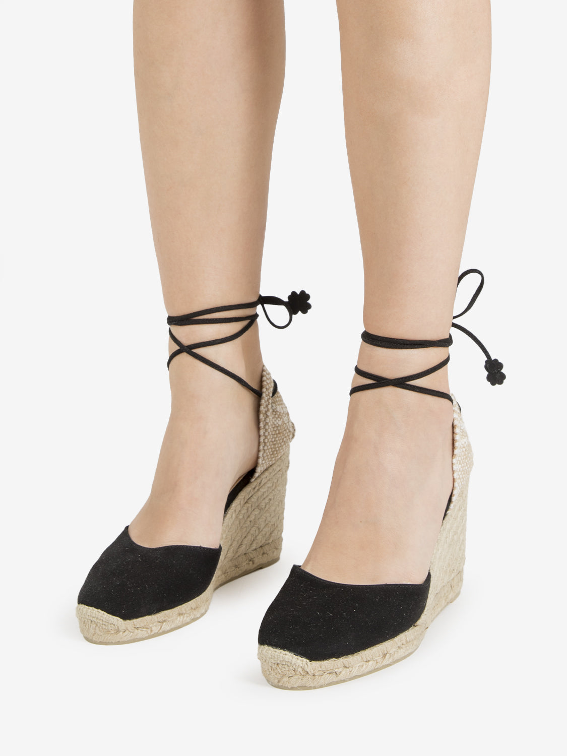 Carina Nubuck Espadrilles Black 90mm