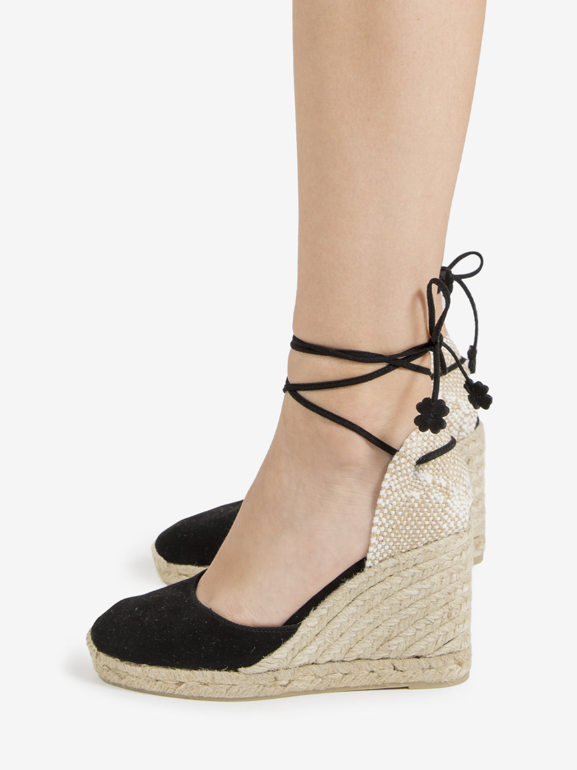 Carina Nubuck Espadrilles Black 90mm
