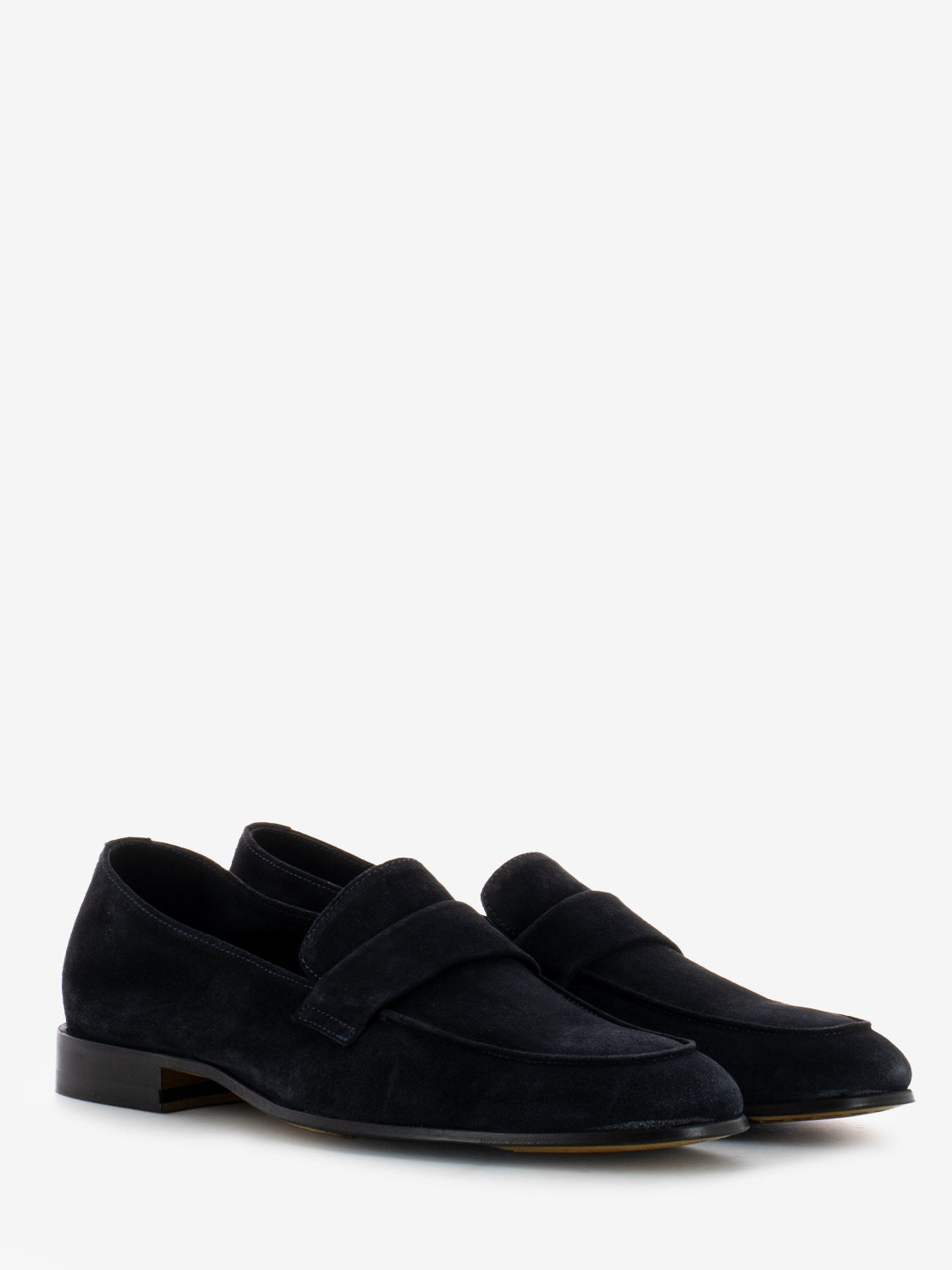 Navy Suede Loafers