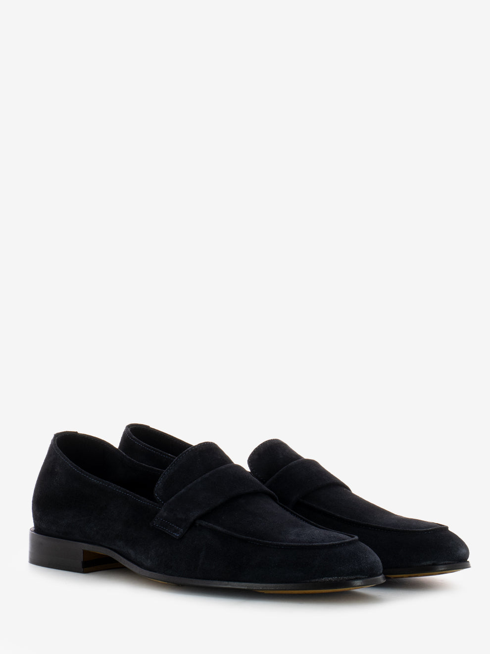 Navy Suede Loafers