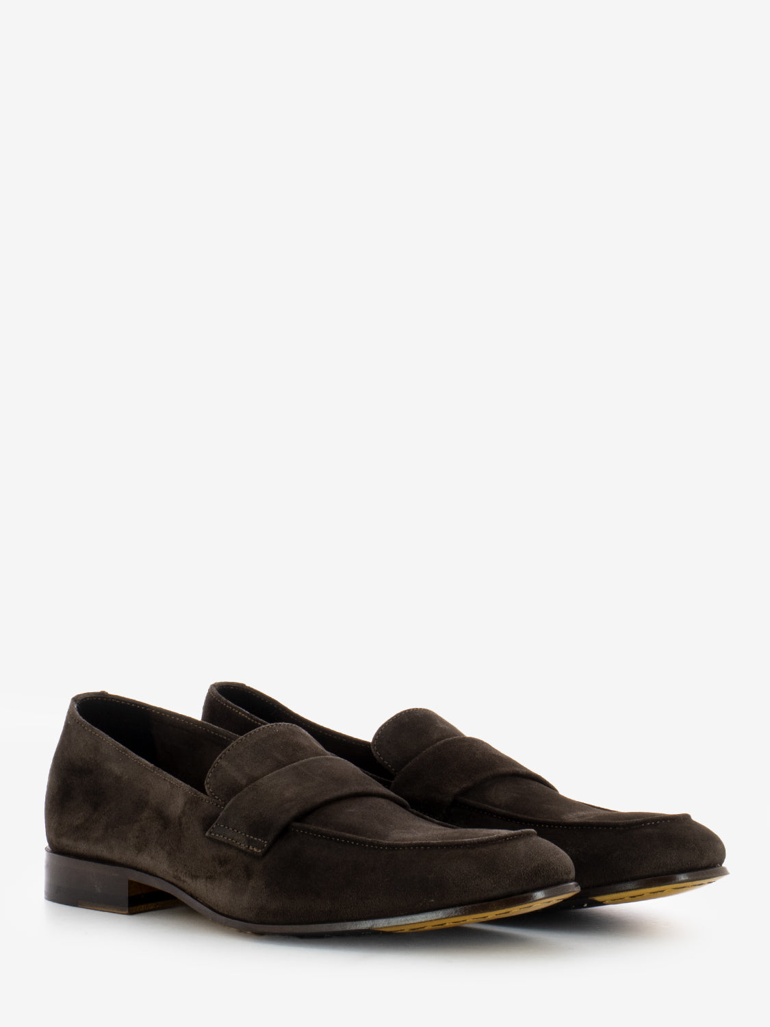 Dark brown suede moccasins