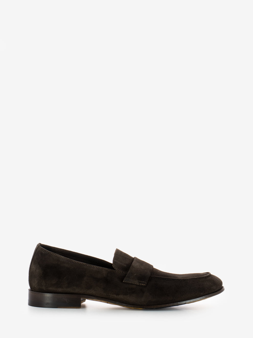 Dark brown suede moccasins