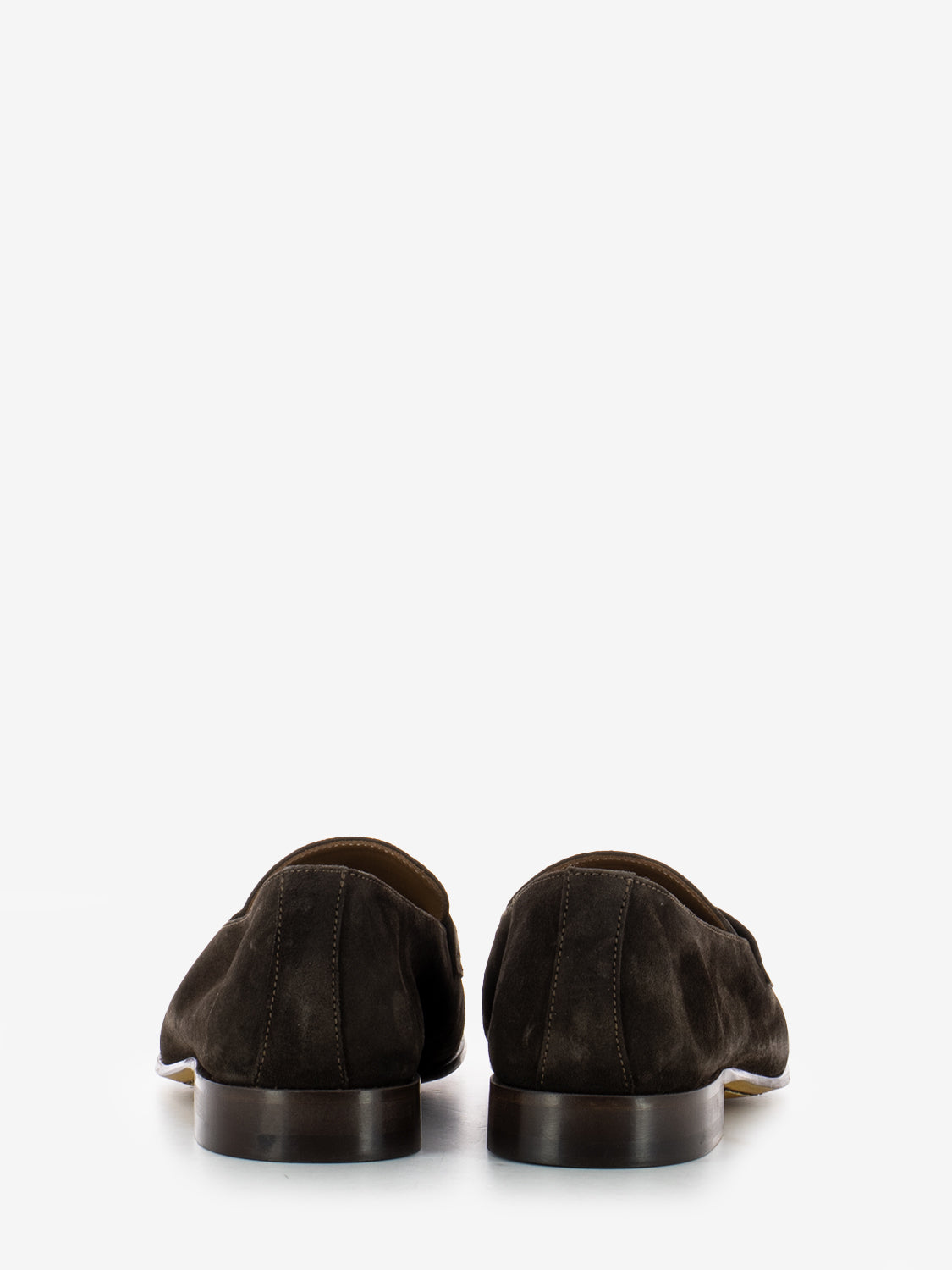Dark brown suede moccasins