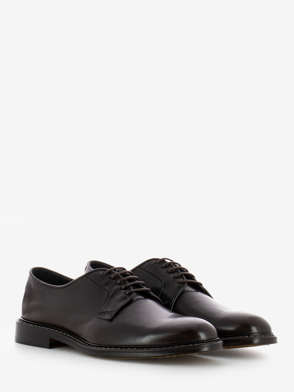 Scarpa derby elegante in pelle testa di moro