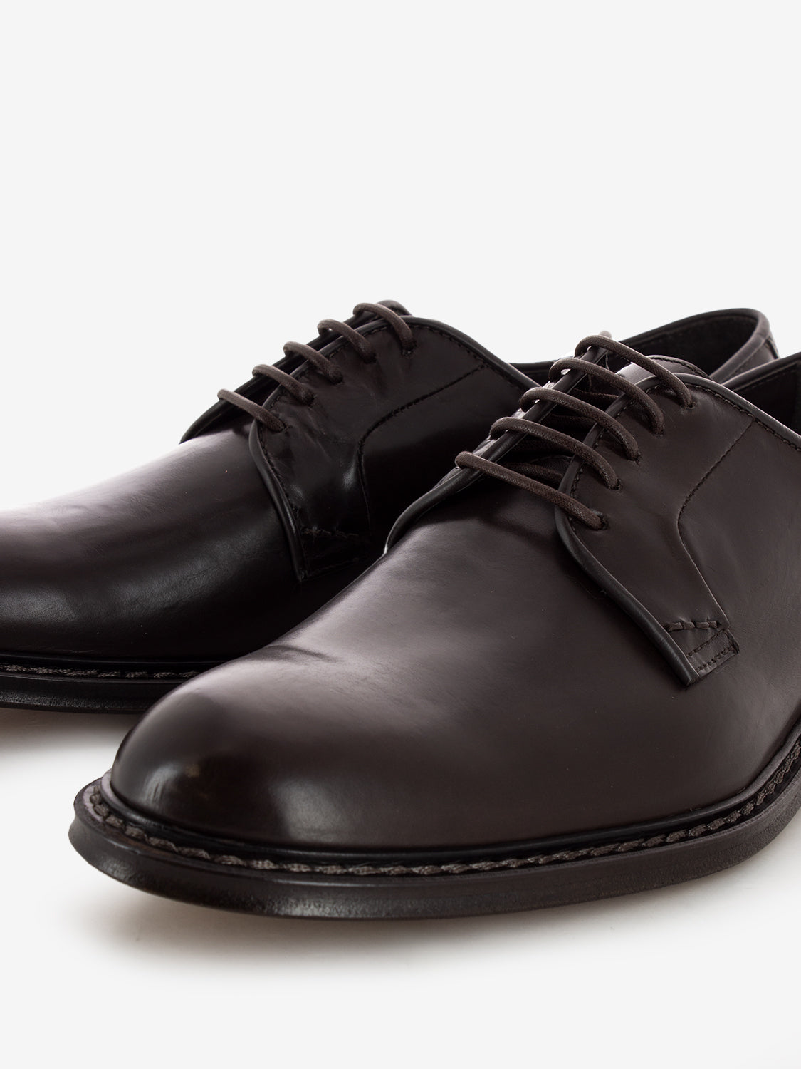 Scarpa derby elegante in pelle testa di moro