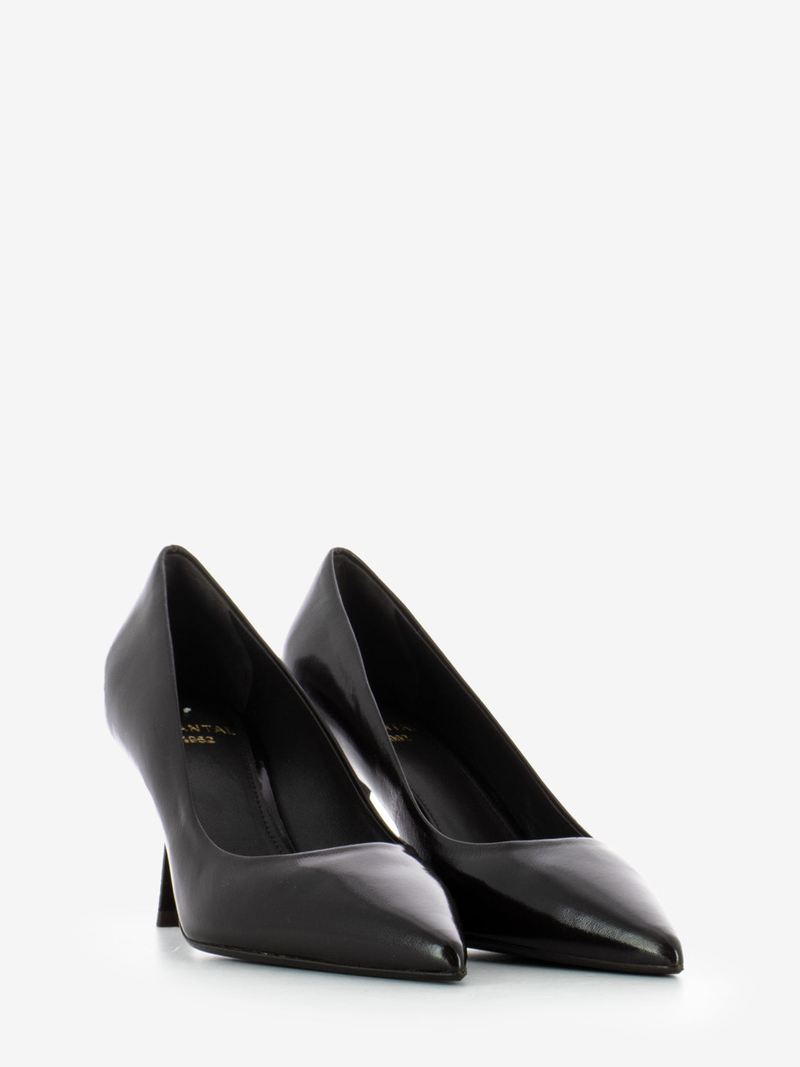 Lia décolleté in dark nappa leather
