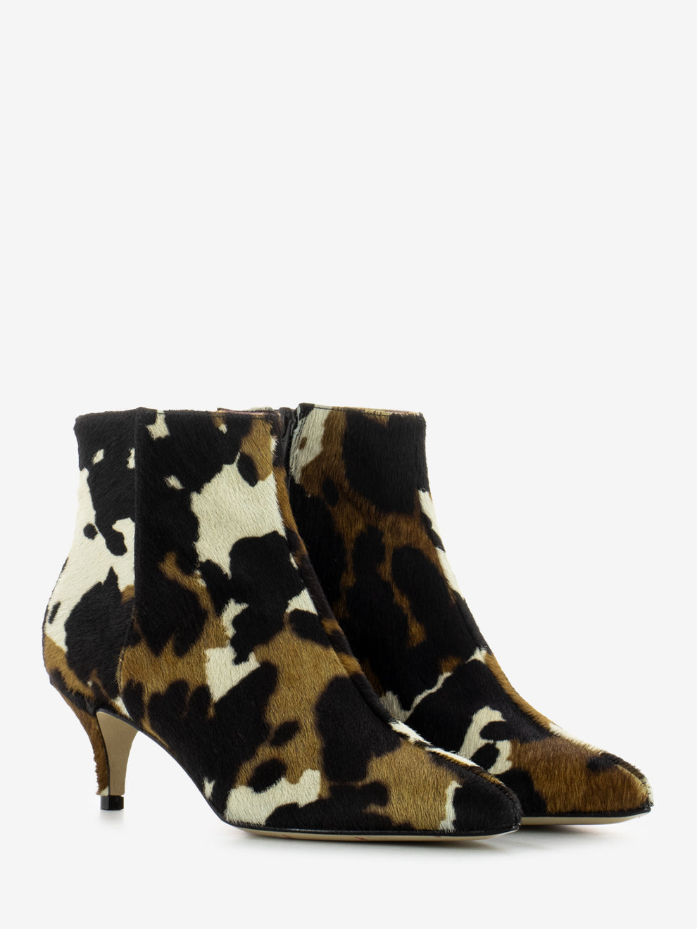 Elsa brown cow pony ankle boots