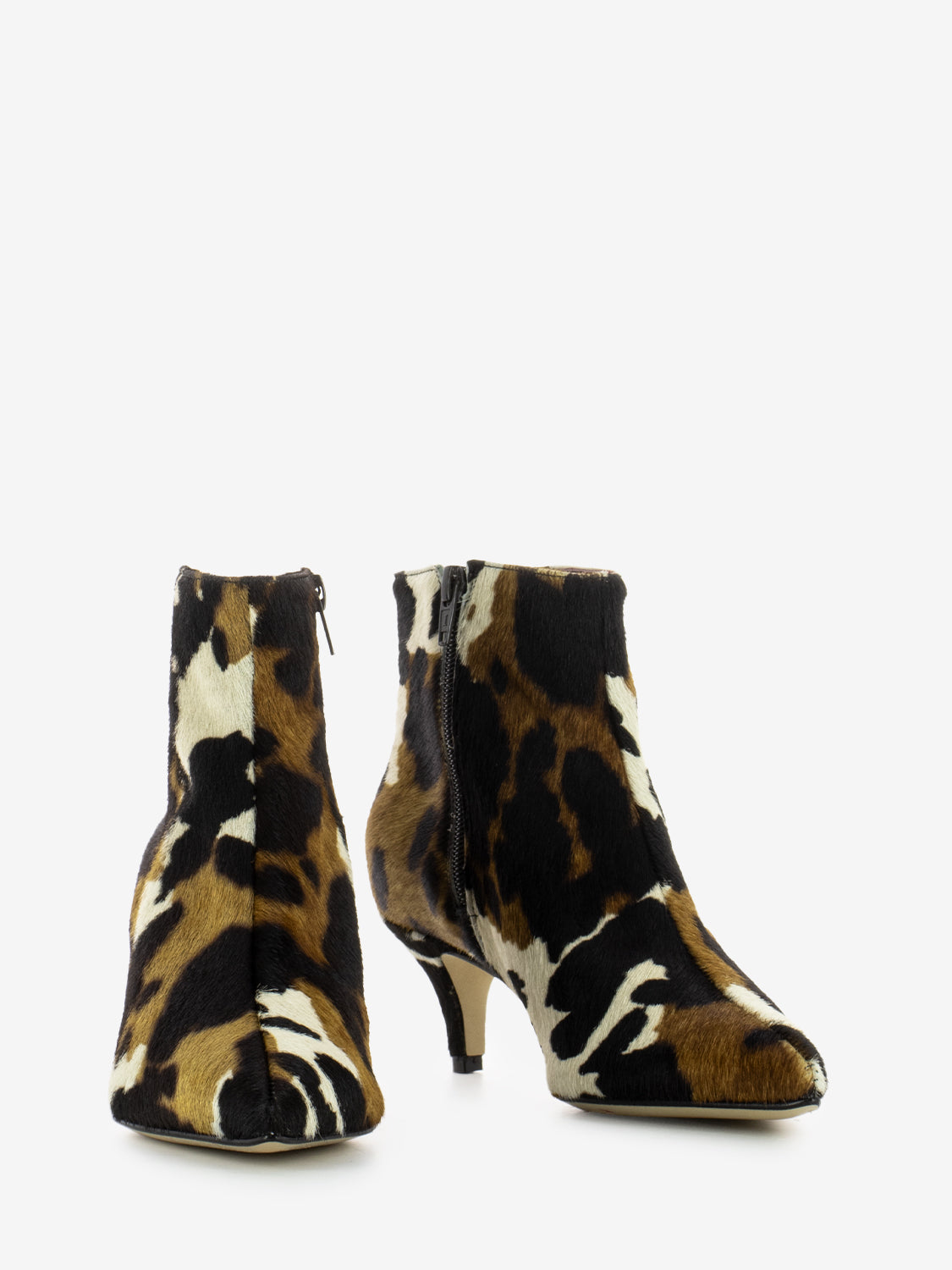Elsa brown cow pony ankle boots