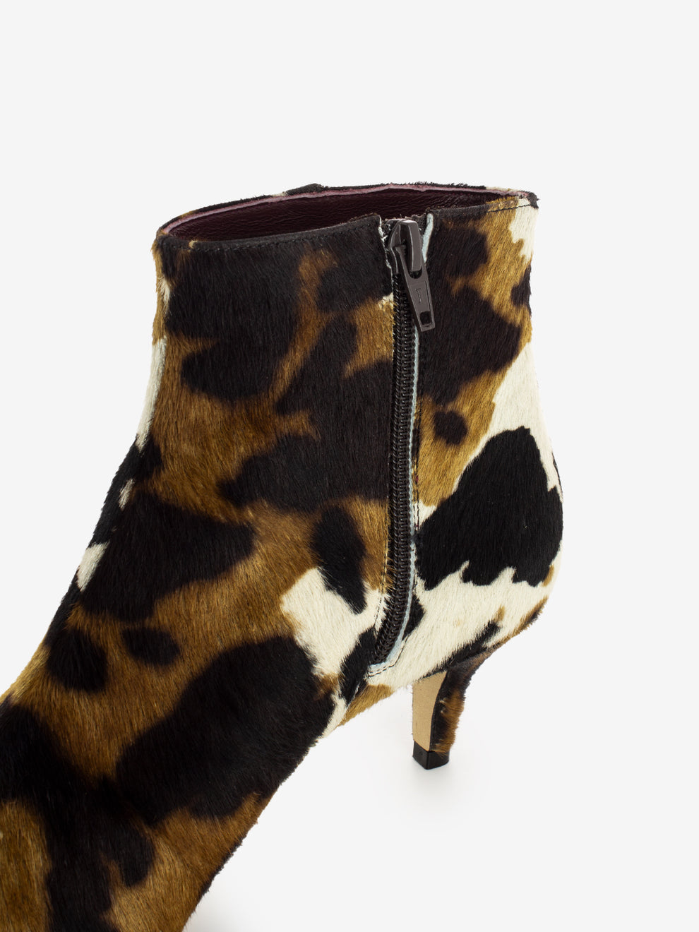 Elsa brown cow pony ankle boots