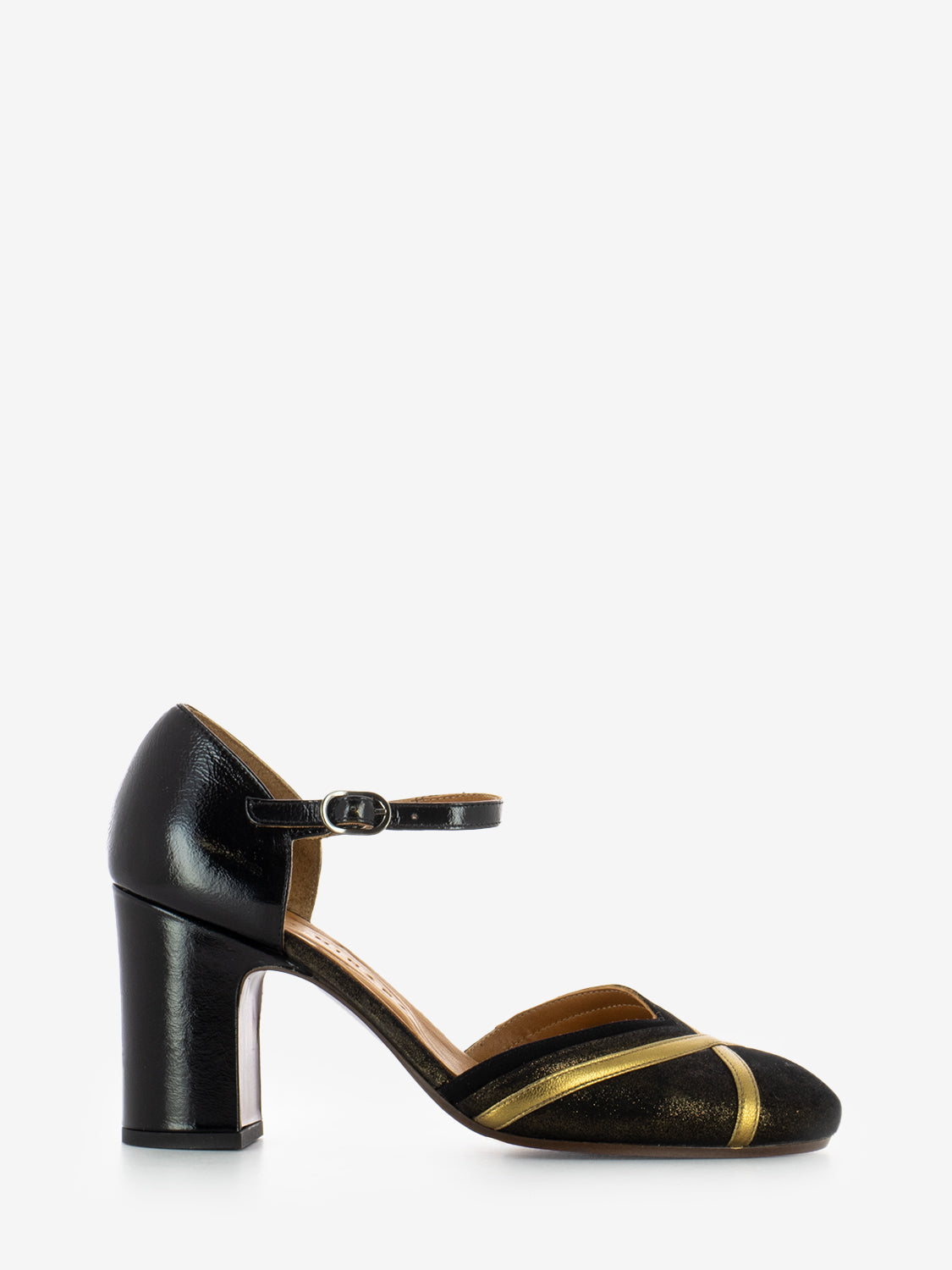 Decollete tango Merman nero / oro