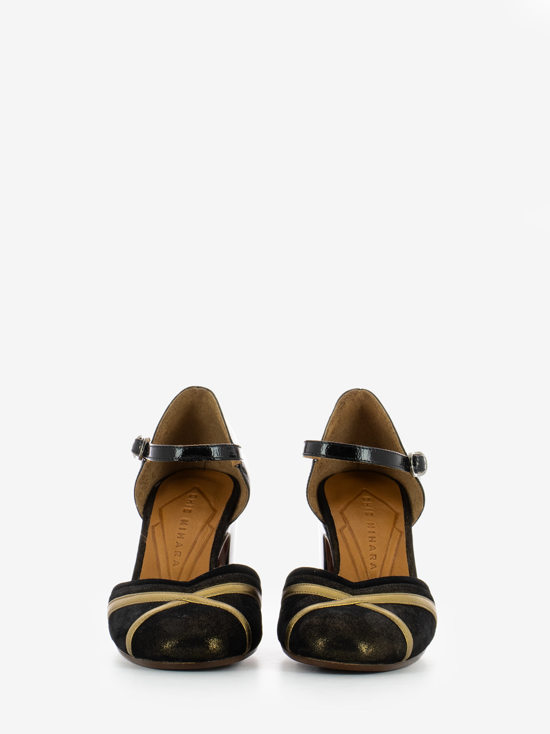 Decollete tango Merman nero / oro
