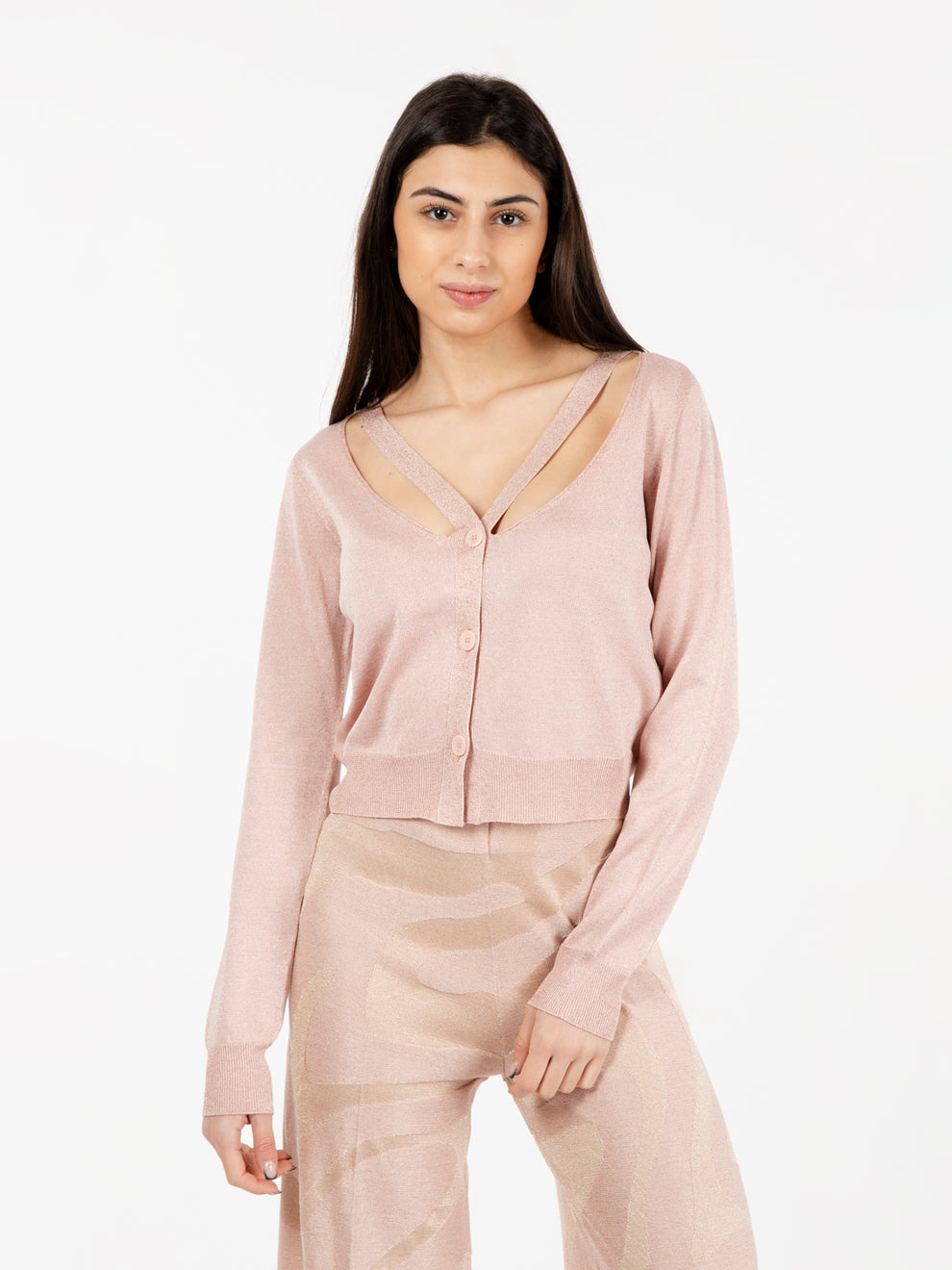 Cherry blossom cut-out cardigan