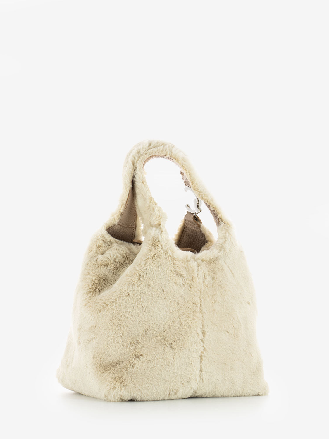 Borsa a mano C-Easy in pelliccia natural / rose