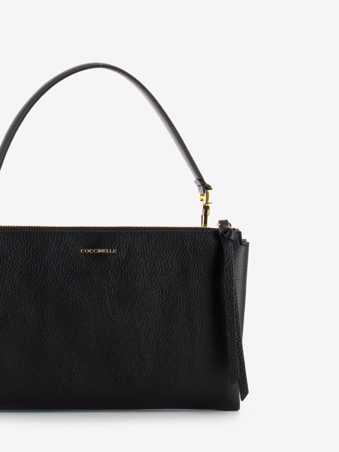 Borsa a spalla grained leather noir
