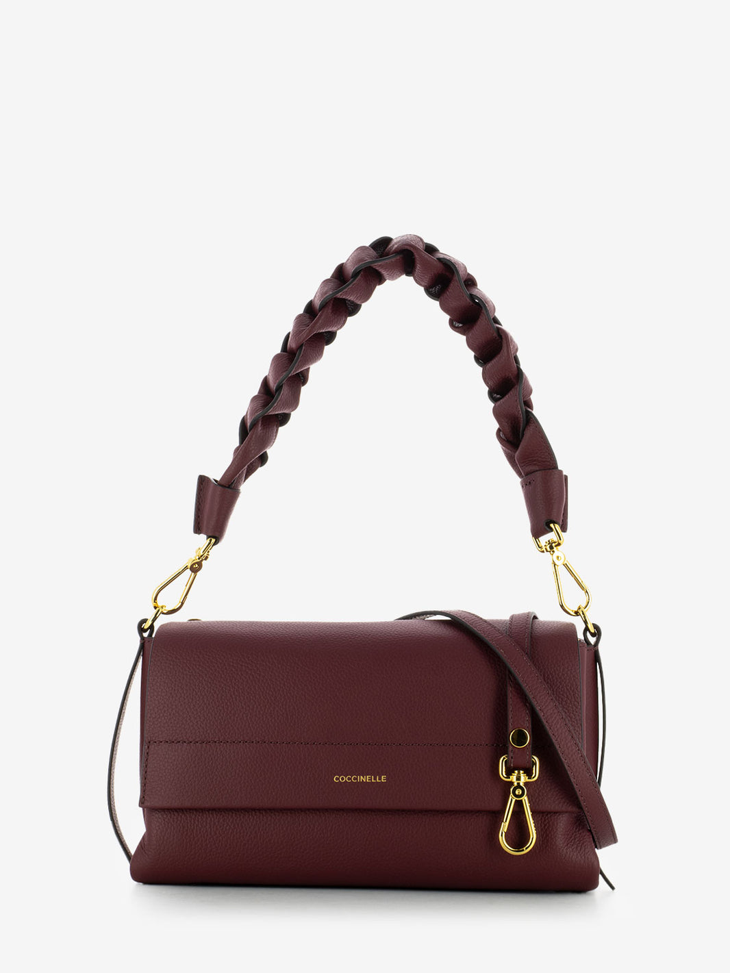 Blackcurrant / Plum Hammered Leather Shoulder Bag