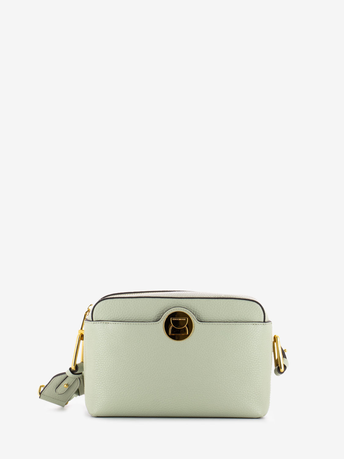 Borsa a tracolla Coccinelle C-ME mini rossa in pelle liscia con logo dorato frontale | Pellizzari