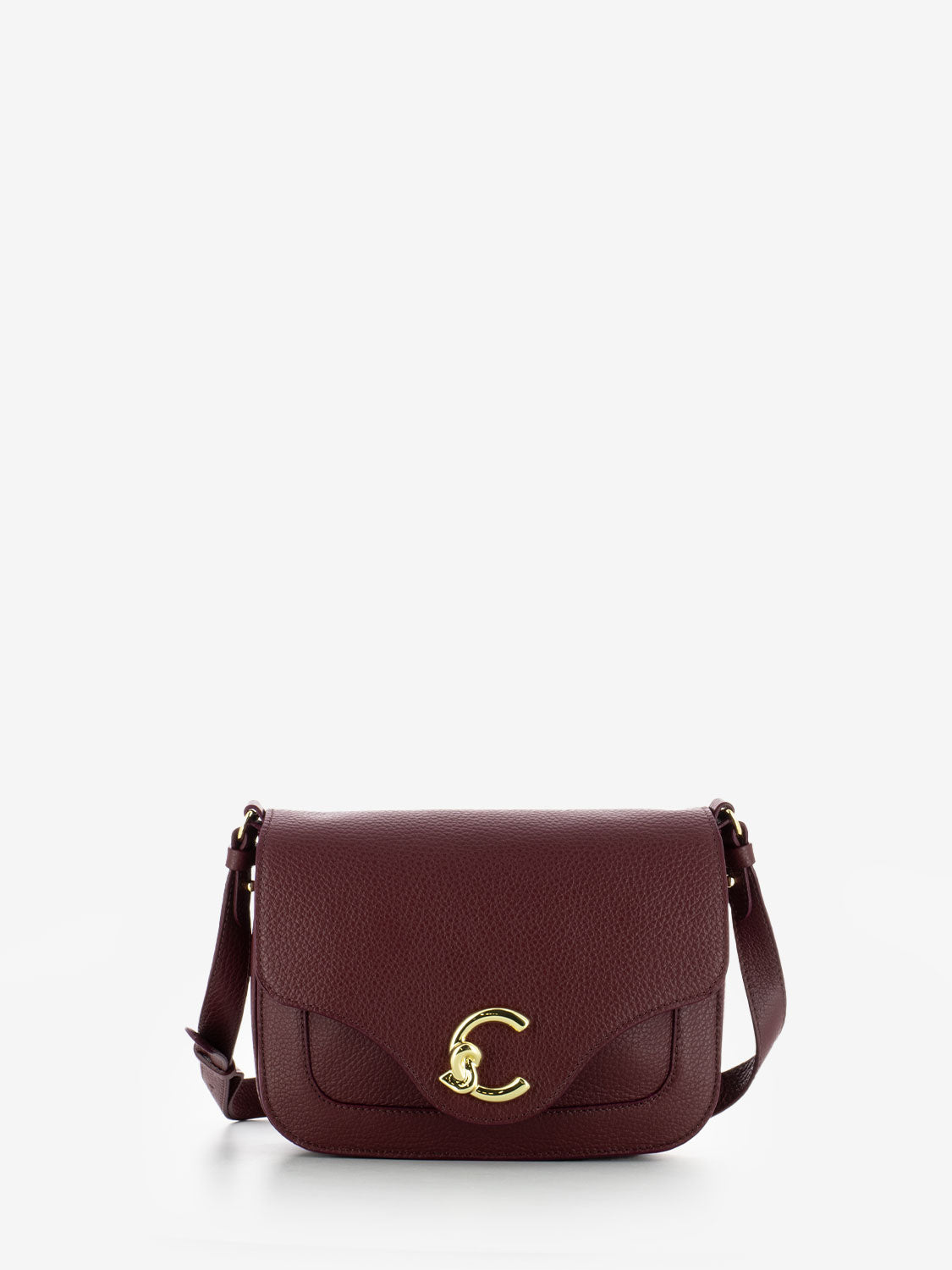 Currant leather shoulder bag