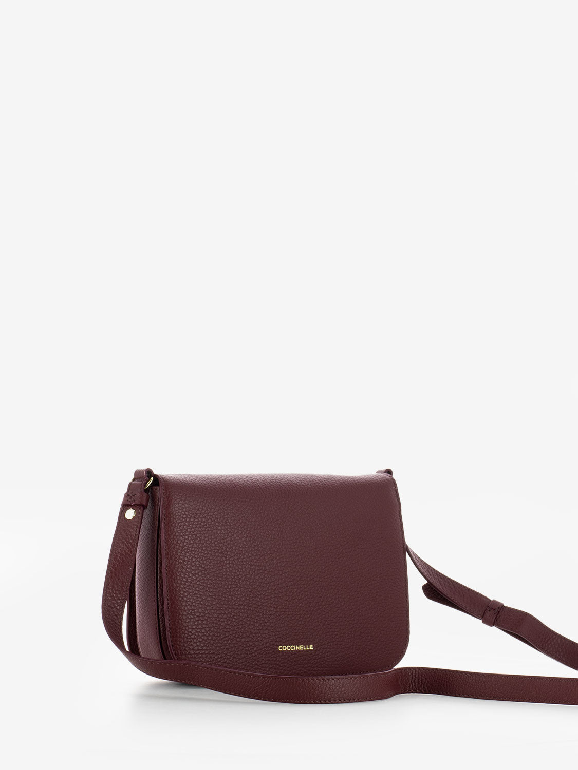 Currant leather shoulder bag