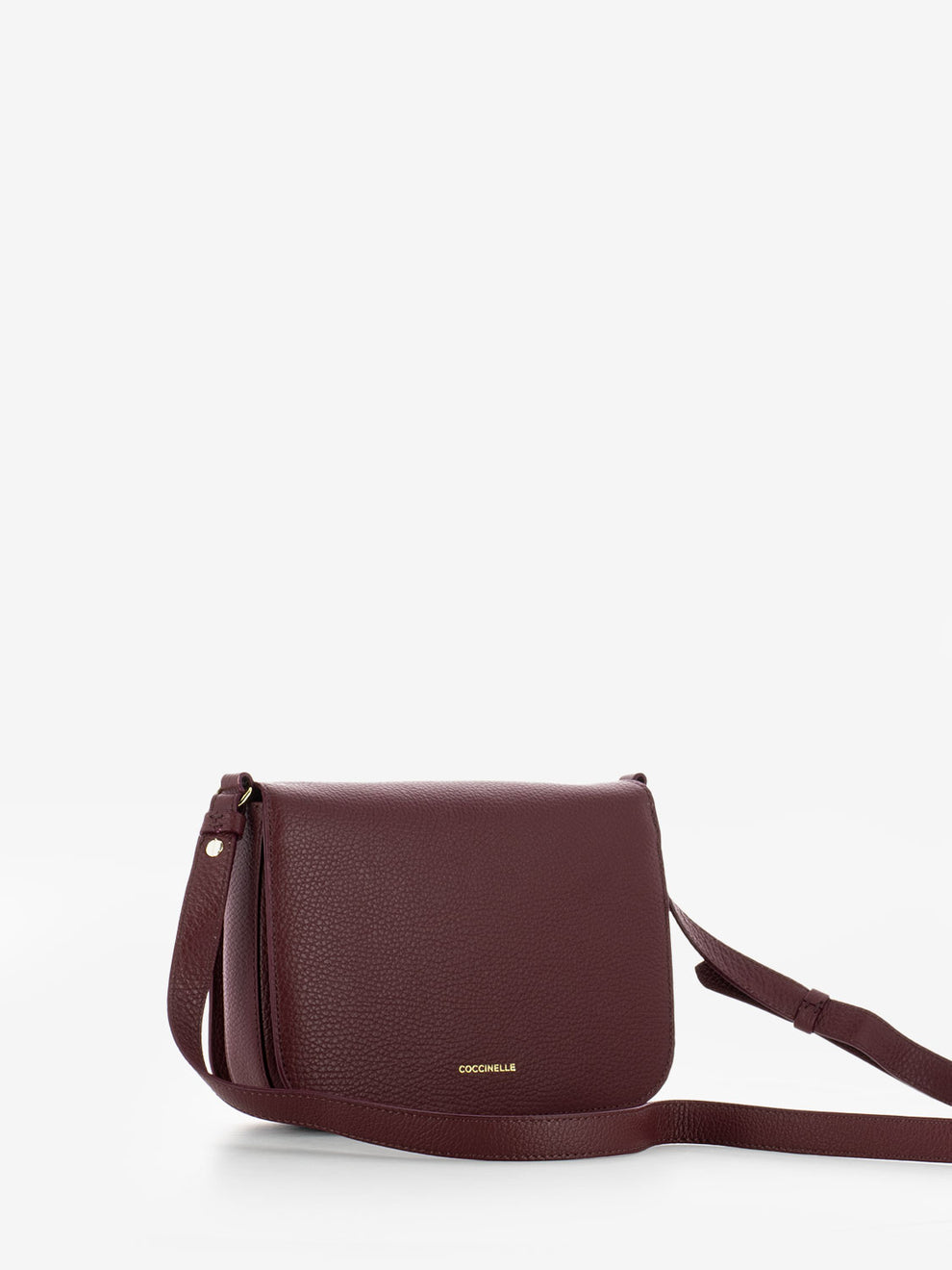 Currant leather shoulder bag