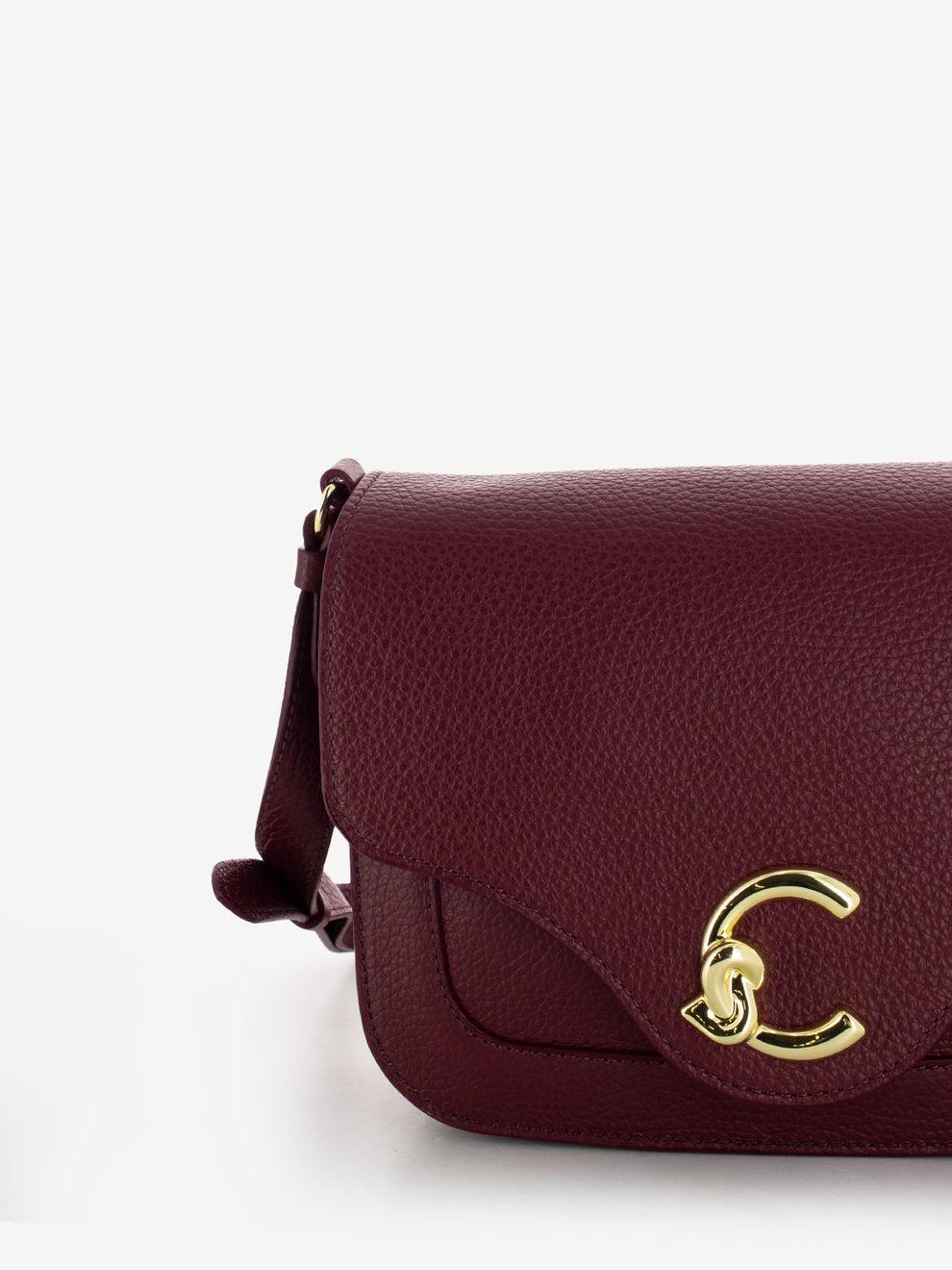 Currant leather shoulder bag