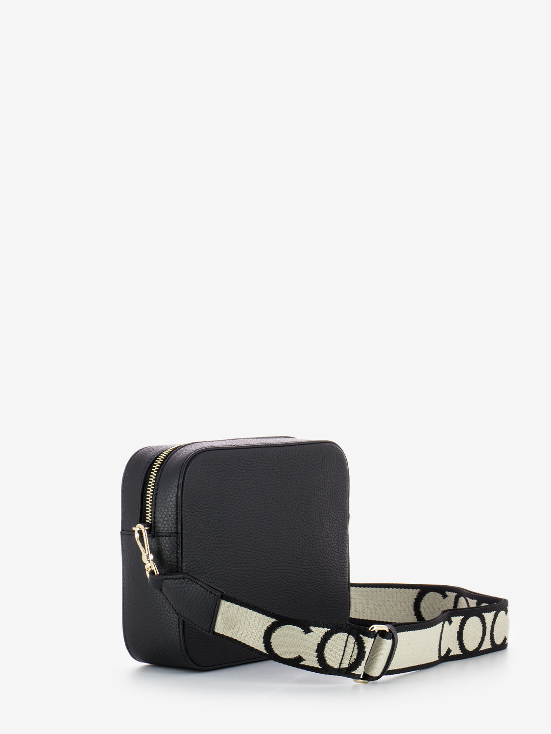 Borsa a tracolla Tebe grained leather noir