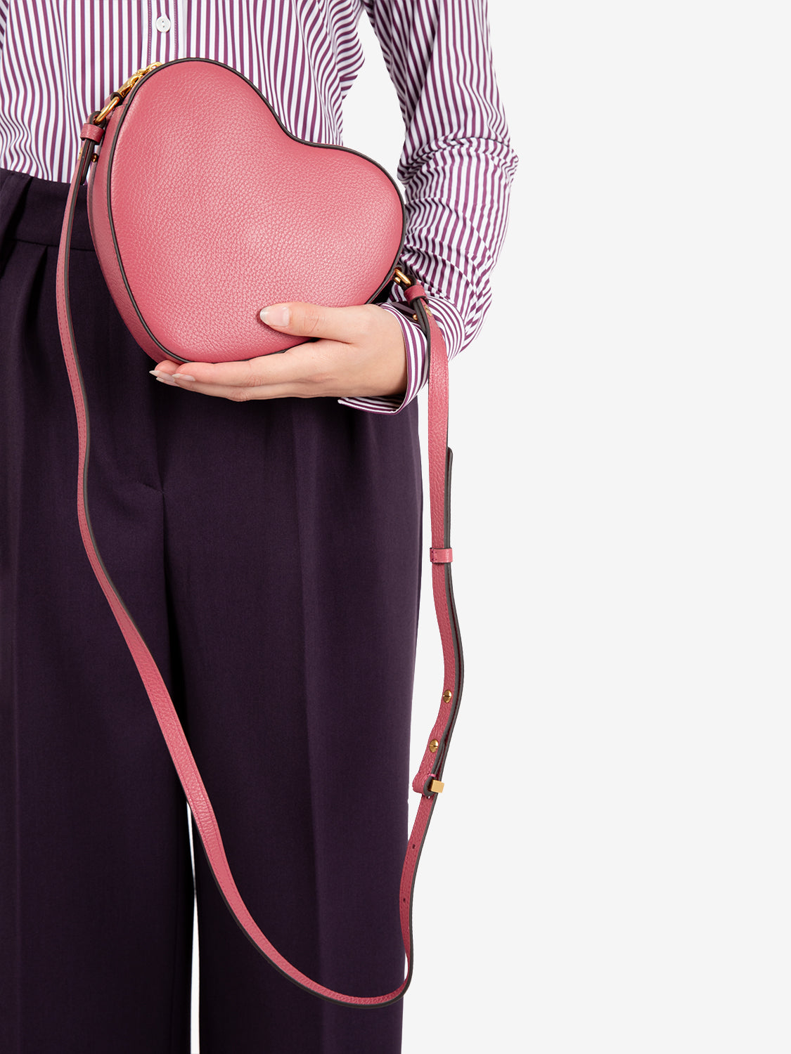 Borsa Cuore in pelle rosa