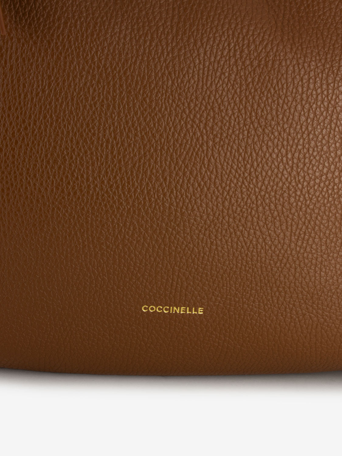 Borsa hobo in pelle martellata cognac